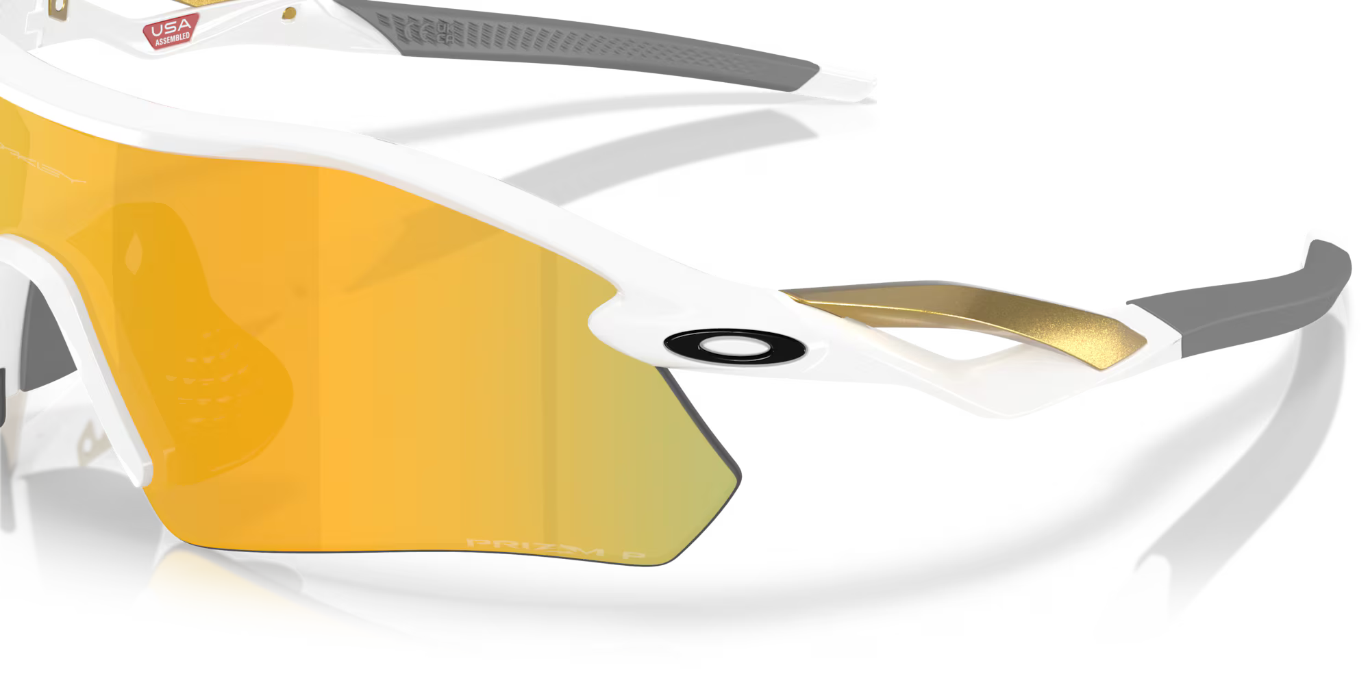 Oakley RADAR PLATE Polished White/Gold W/ PRIZM 24K Polarized