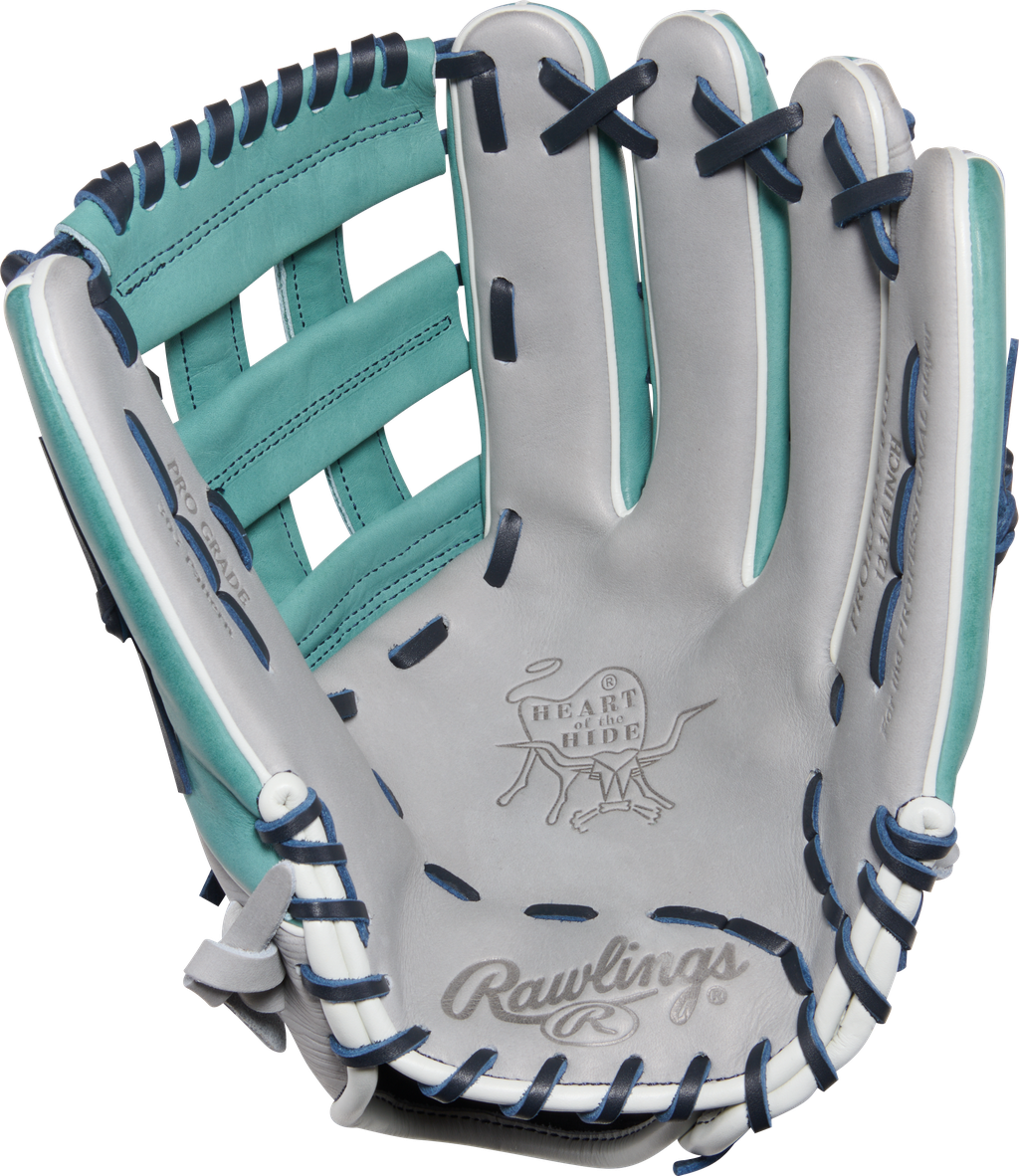 2026 Rawlings Heart of the Hide 12.75" Outfield Baseball Glove PROR3039-6GSP Grey / Spruce