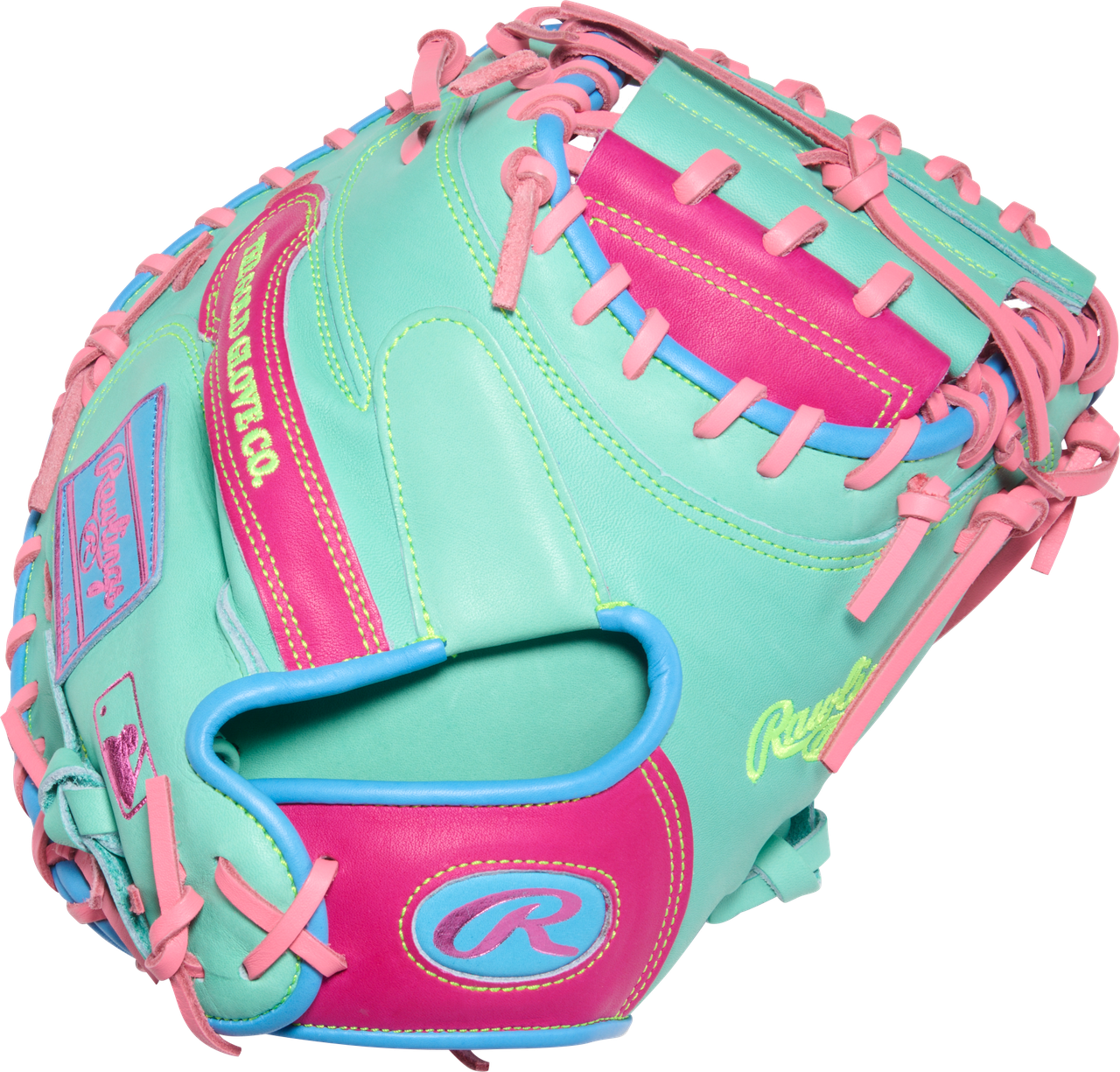 2026 Rawlings Heart of the Hide 34" Catchers Baseball Glove Right Hand Throw PRORCM43-23BEM - Berry / Mint