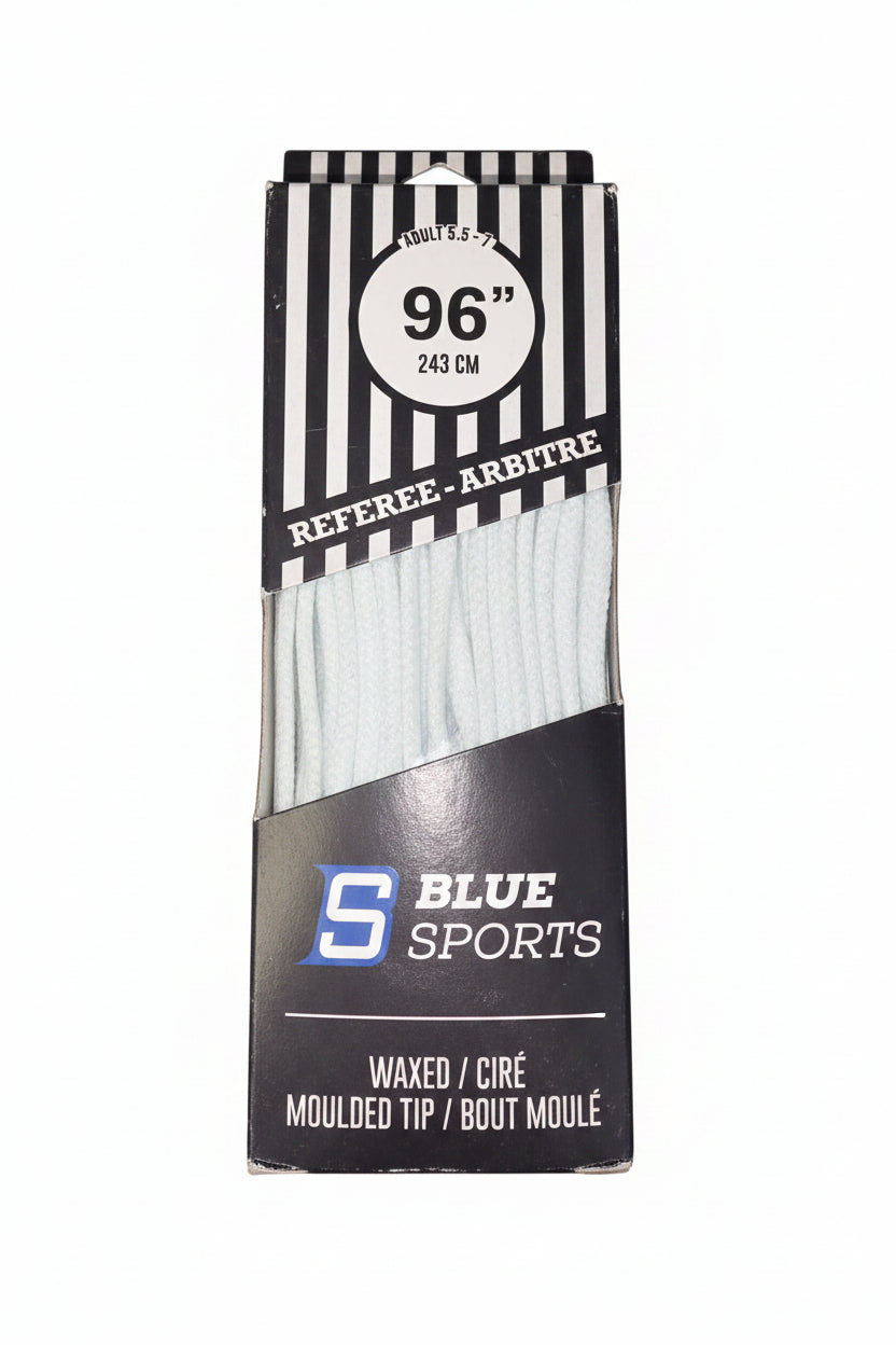Blue Sports Referee Waxed Laces