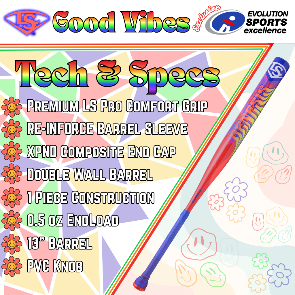2026 Louisville Slugger "Good Vibes" SEC Exclusive 1 Piece Endloaded Slo-Pitch Bat