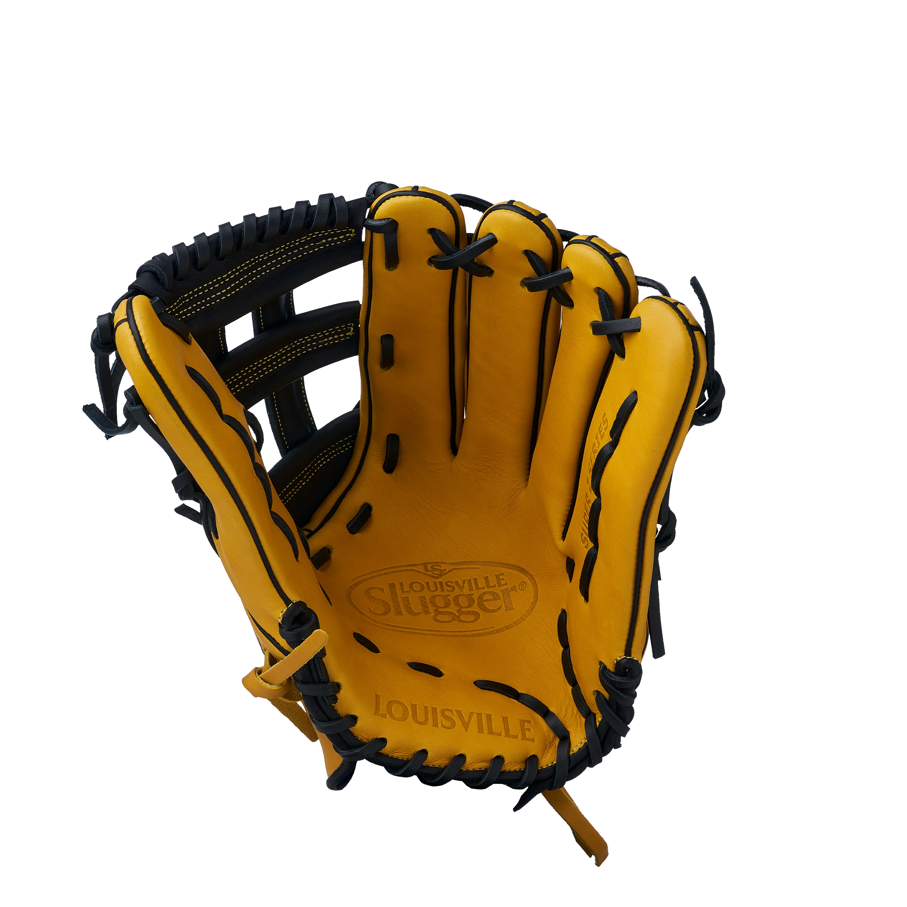 Gant de balle lente utilitaire Louisville Slugger Super Z FG25 2025 13 pouces, main droite, jaune/noir