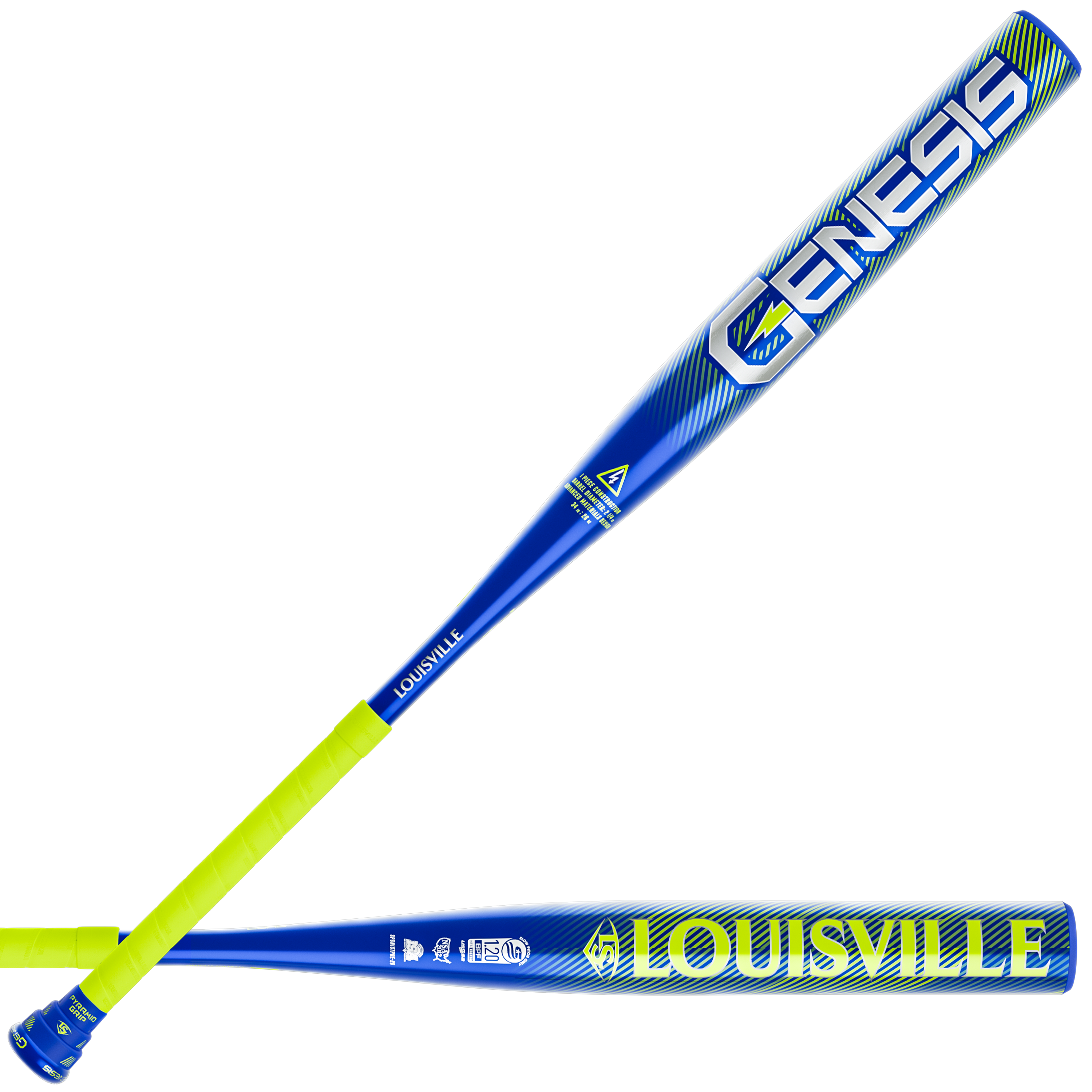 2026 Louisville Slugger Genesis Stripes 1 Piece Endload (0.5oz) 13" Slo-Pitch Bat USSSA - WL2600101