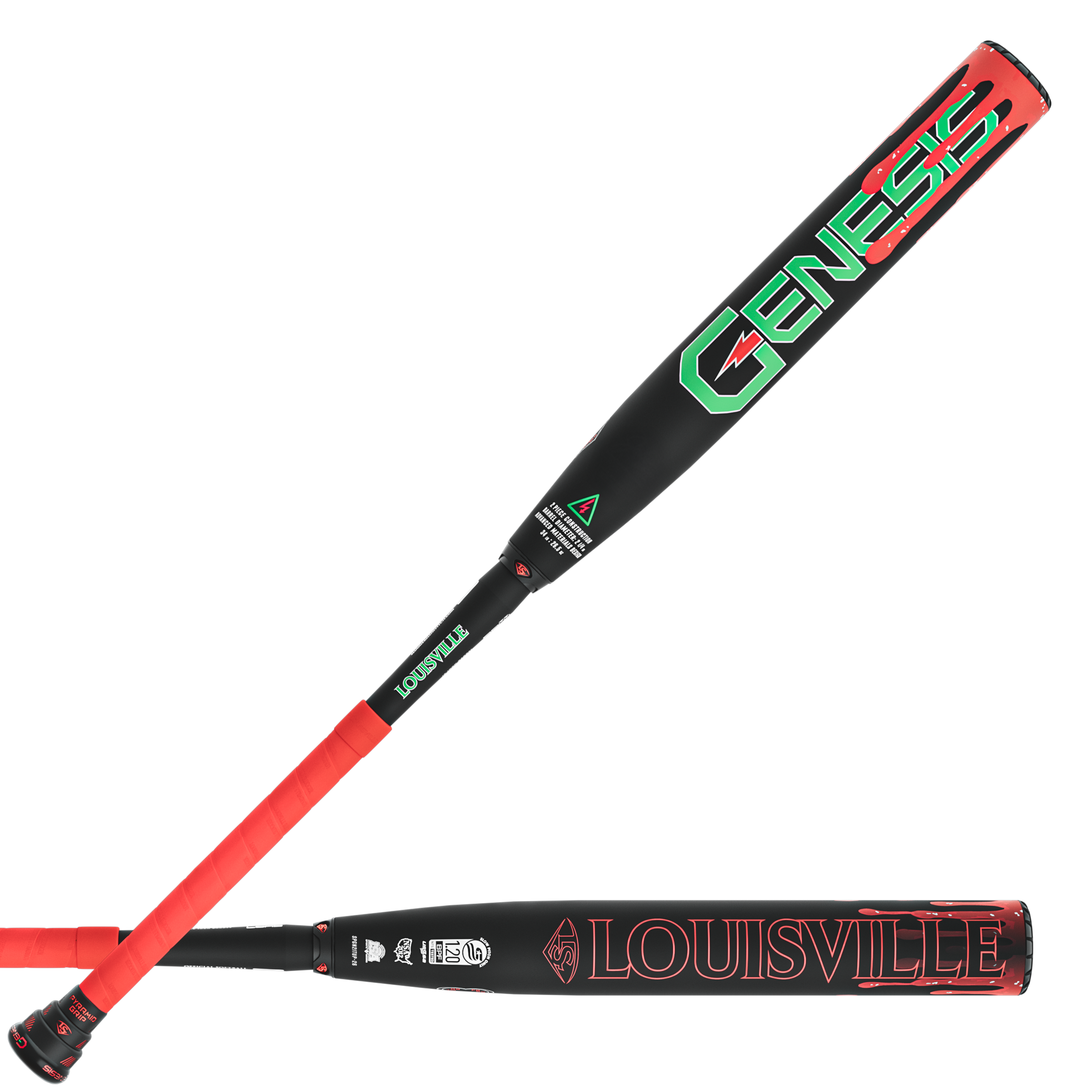 2026 Louisville Slugger Genesis Mangia - Mangia  2 Piece Powerload (1 oz) 12" Slo-Pitch Bat USSSA