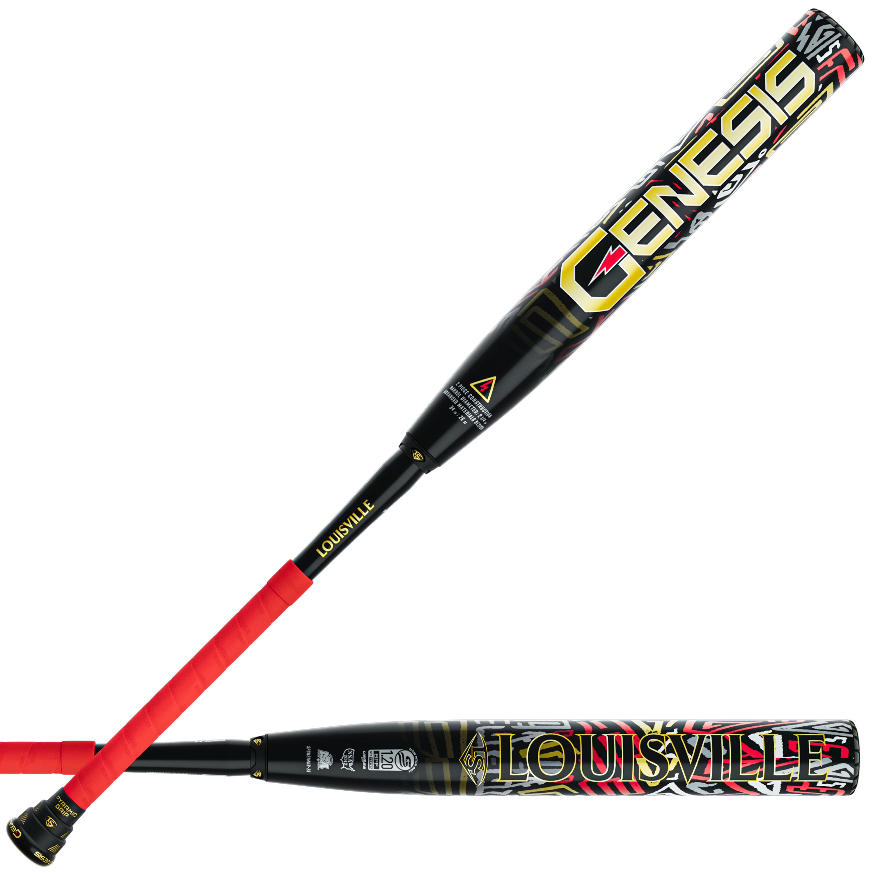 2026 Louisville Slugger Genesis Iron Man 3.0 2 Piece Balanced (0.0oz) 13" Slo-Pitch Bat USSSA - WL2600901