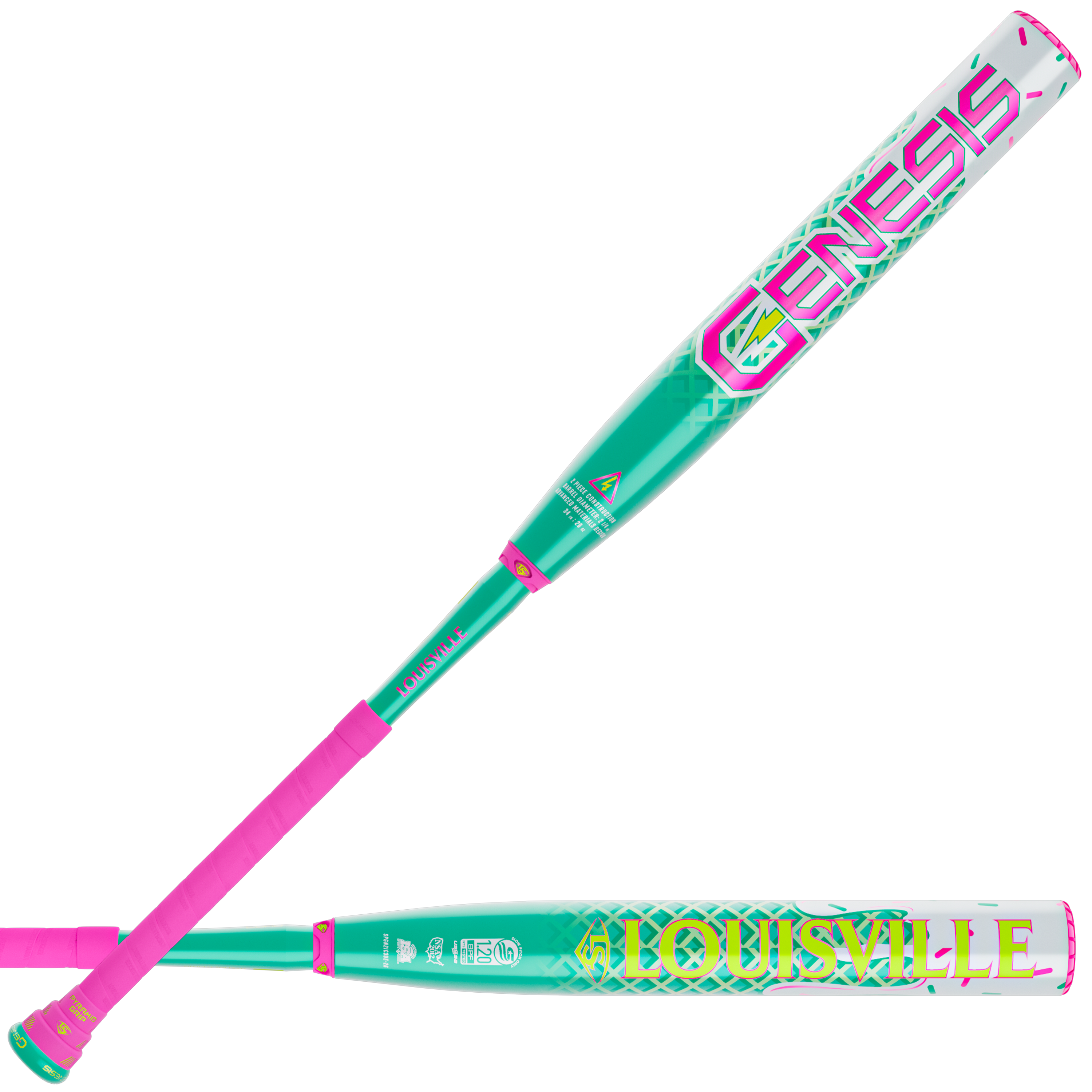 2026 Louisville Slugger Genesis Ice Cream 3 2 Piece Endloaded (0.5oz) 13" Slo-Pitch Bat USSSA