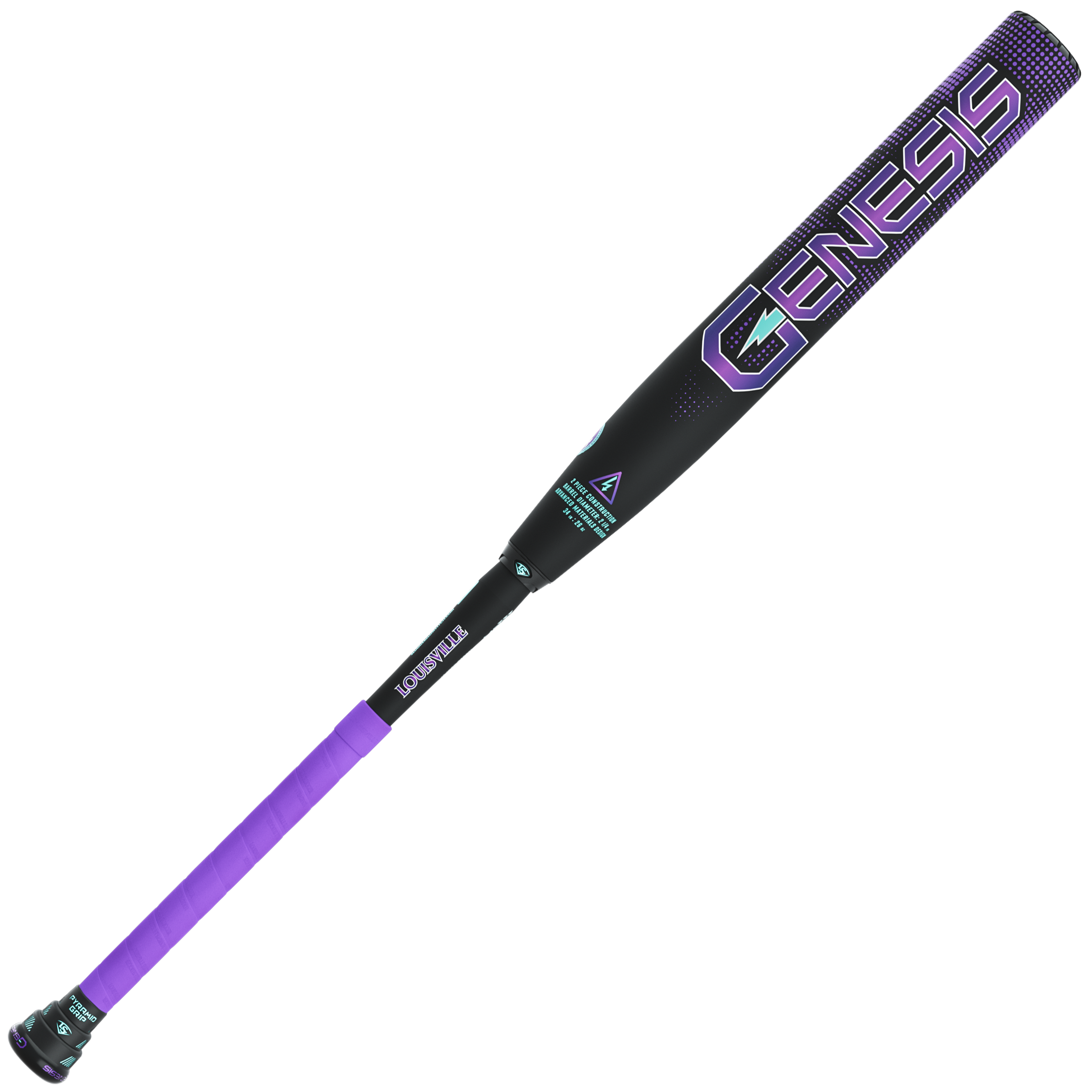 2026 Louisville Slugger Genesis Miami Dusk 2 Piece Maxload (0.75 oz) 13" Slo-Pitch Bat USSSA-Evolution Exclusive