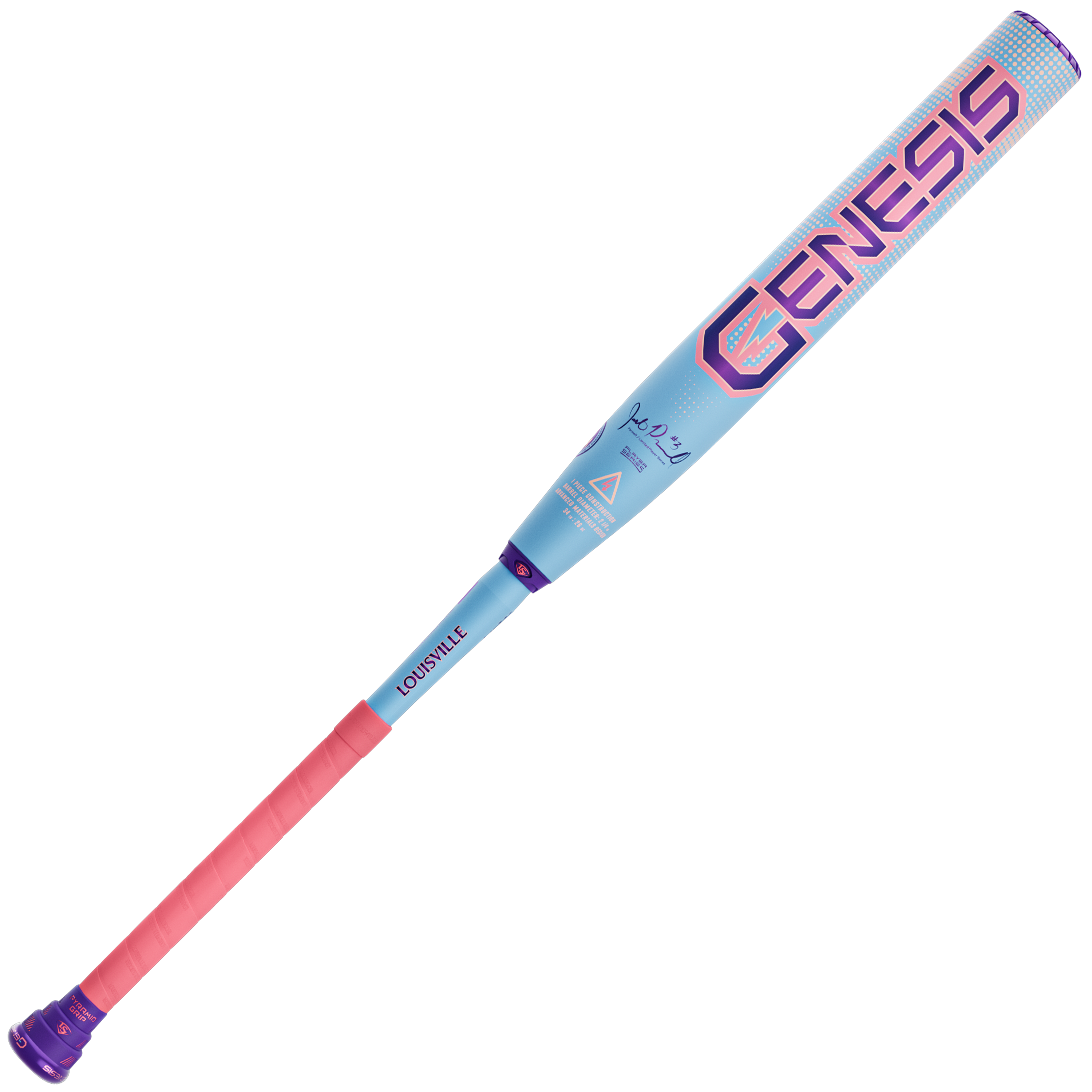 2026 Louisville Slugger Genesis Miami Dawn 2 Piece Maxloaded (0.75 oz) 13" Slo-Pitch Bat USSSA-Evolution Exclusive
