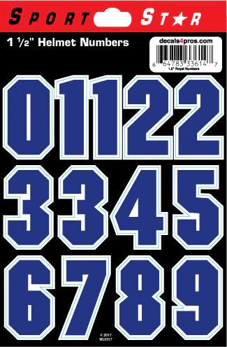 Numéros de casque Sportstar 1,5"
