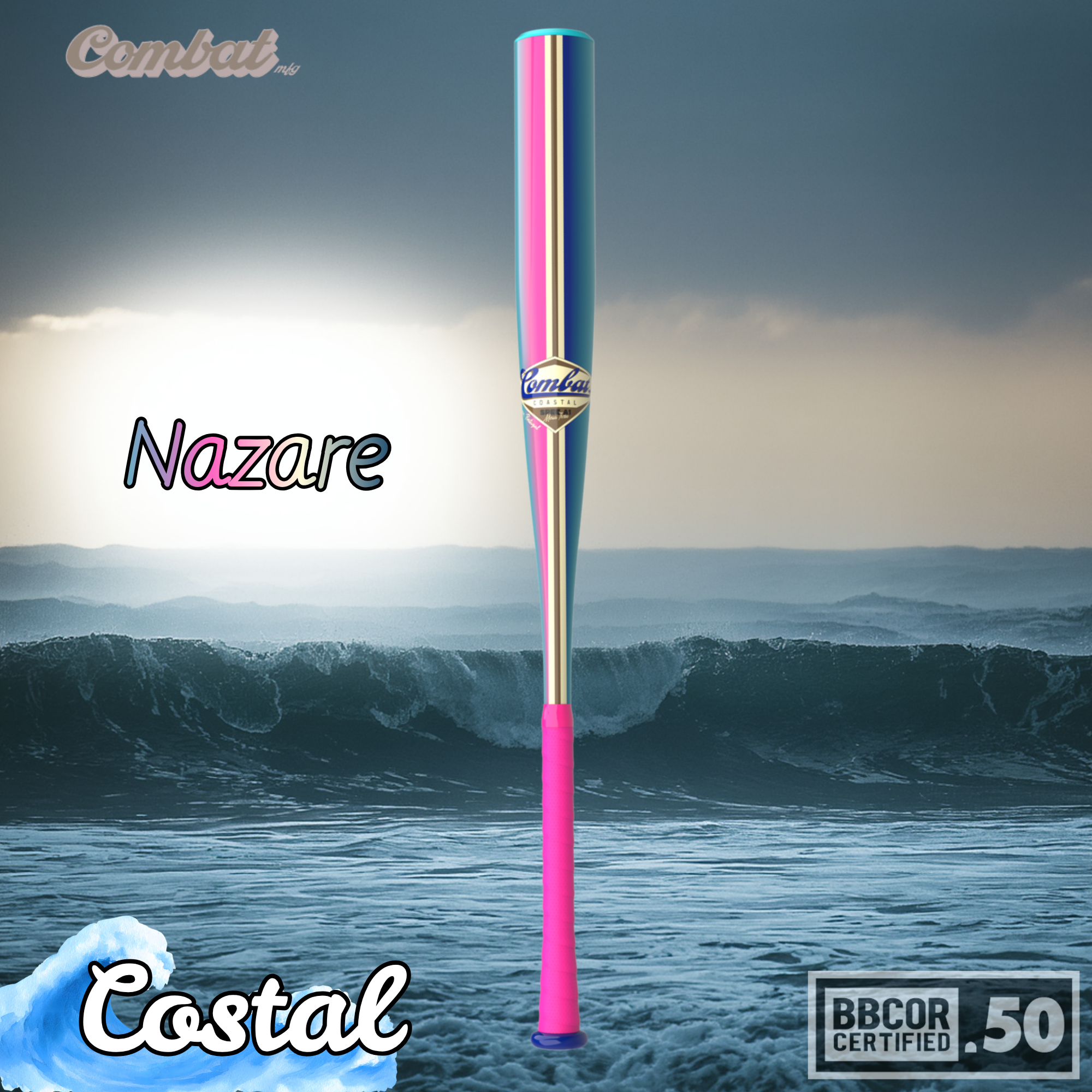 2026 Combat Coastal "Nazare" 1 Piece -3 Baseball Bat BBCOR - CBB7CSTA3