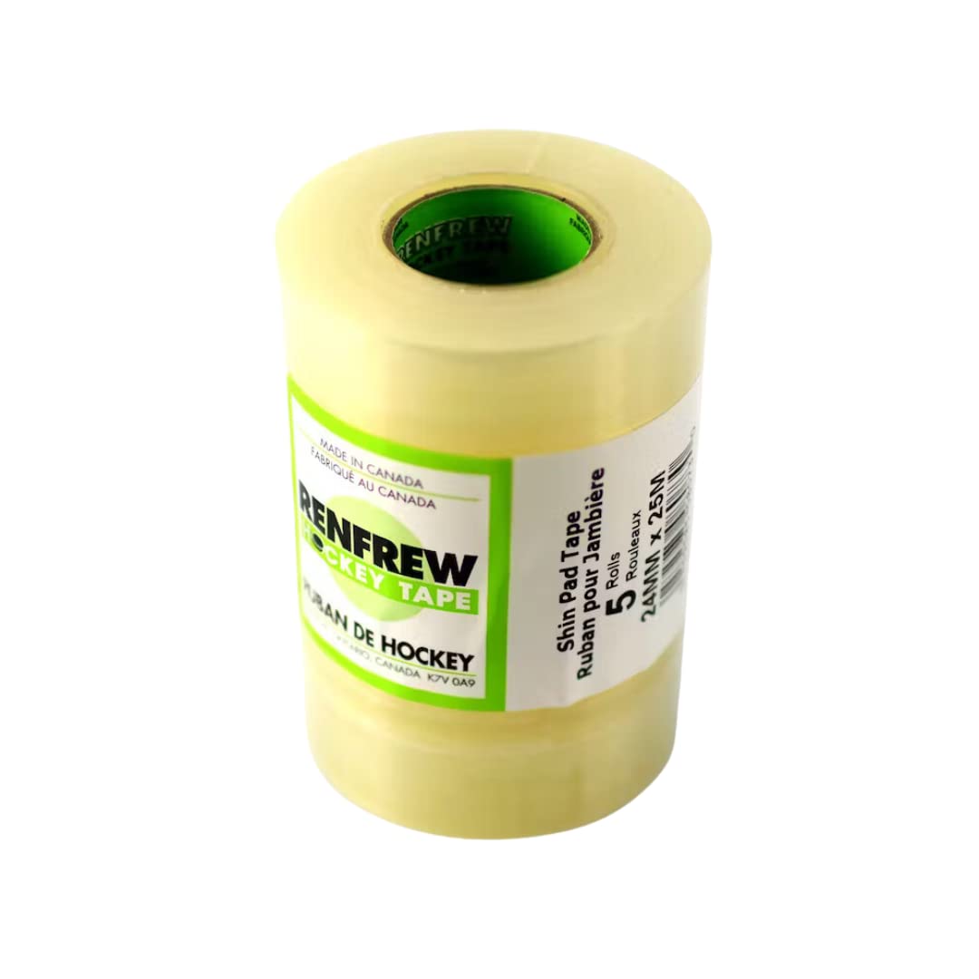 Renfrew Clear Shin Pad Tape 5 Pack - 24 mm x 25 m