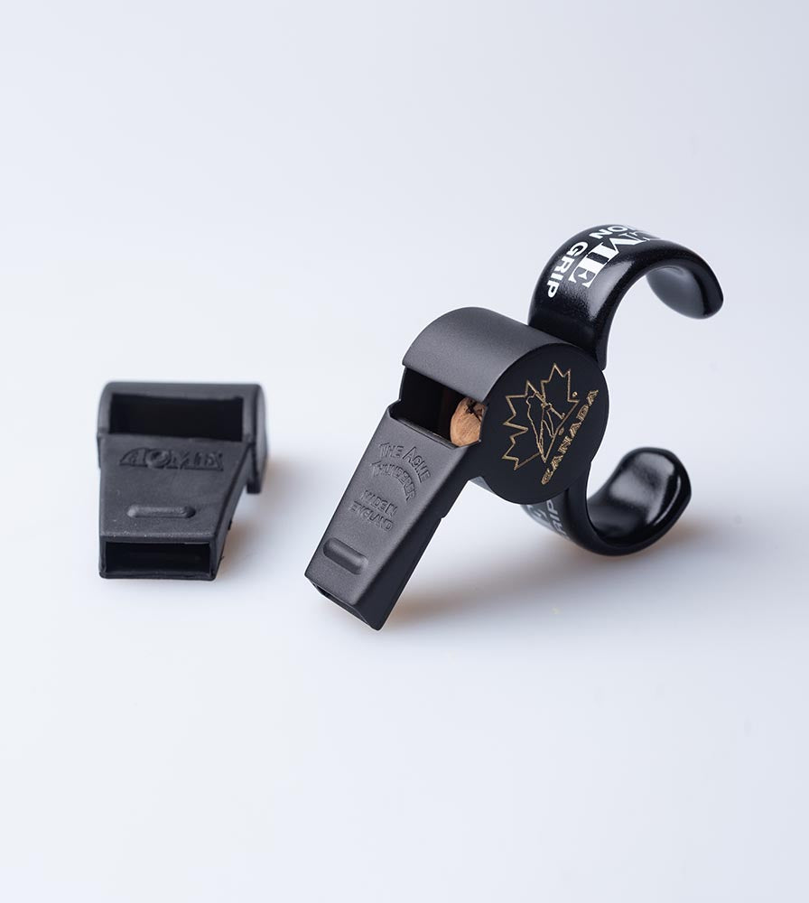 Acme Thunderer CHL Referee Whistle with Fingergrip (477-58.5) - Matte Black