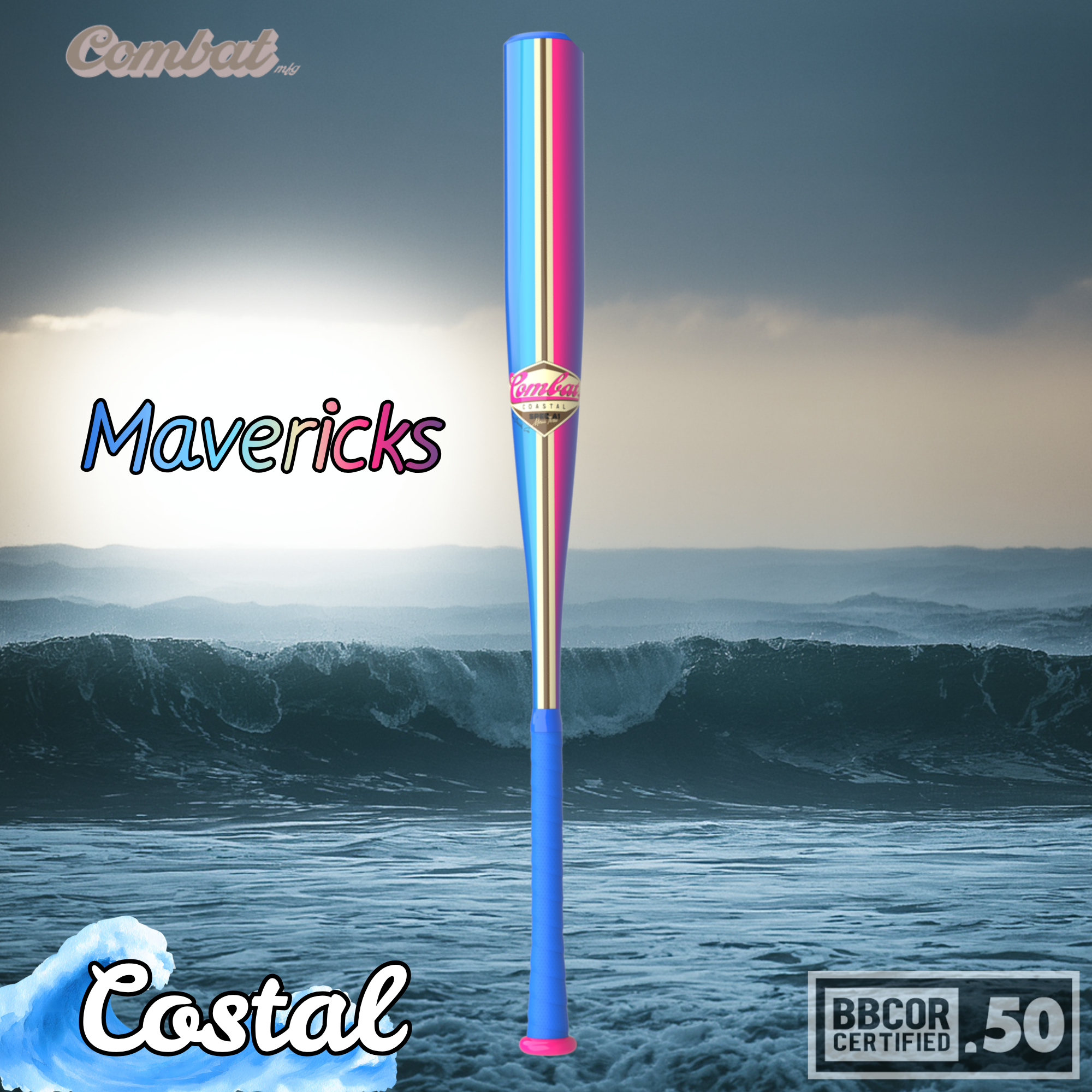 2026 Combat Coastal "Mavericks" 1 Piece -3 Baseball Bat BBCOR - CBB7CSTB3