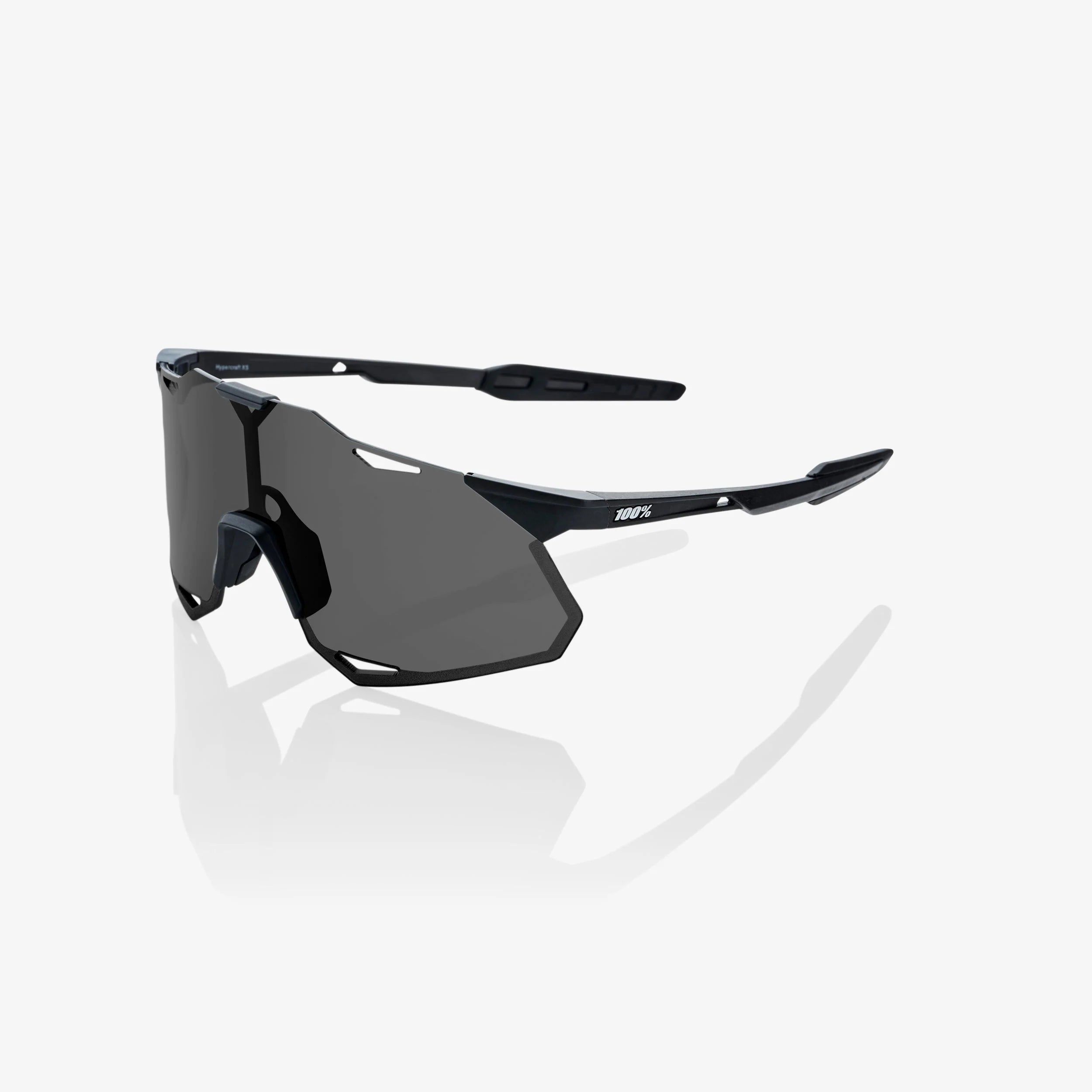 100% Hypercraft XS Matte Black Sunglasses - Smoke Lens
