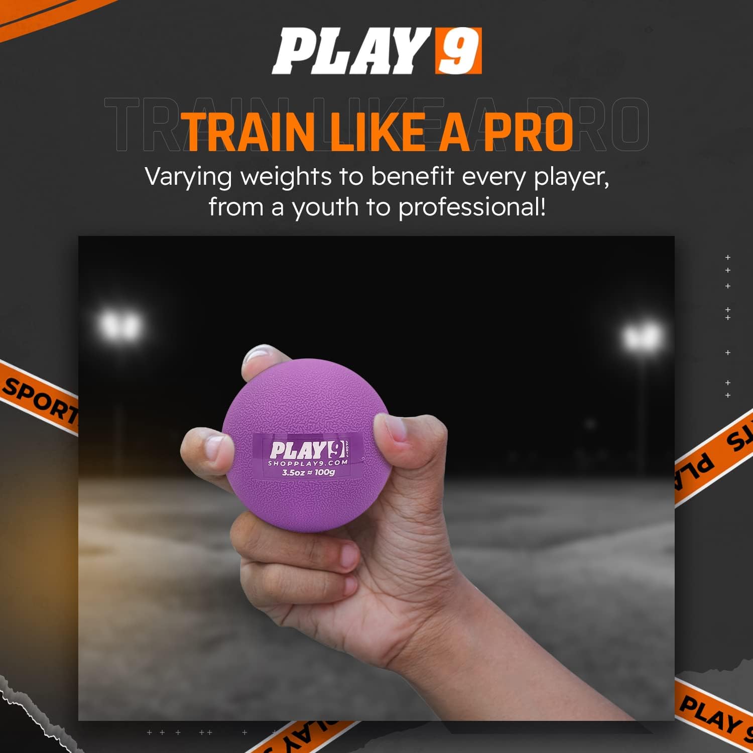 PLAY 9 BALLES DE BASEBALL PLYO PACK DE 6 BS24