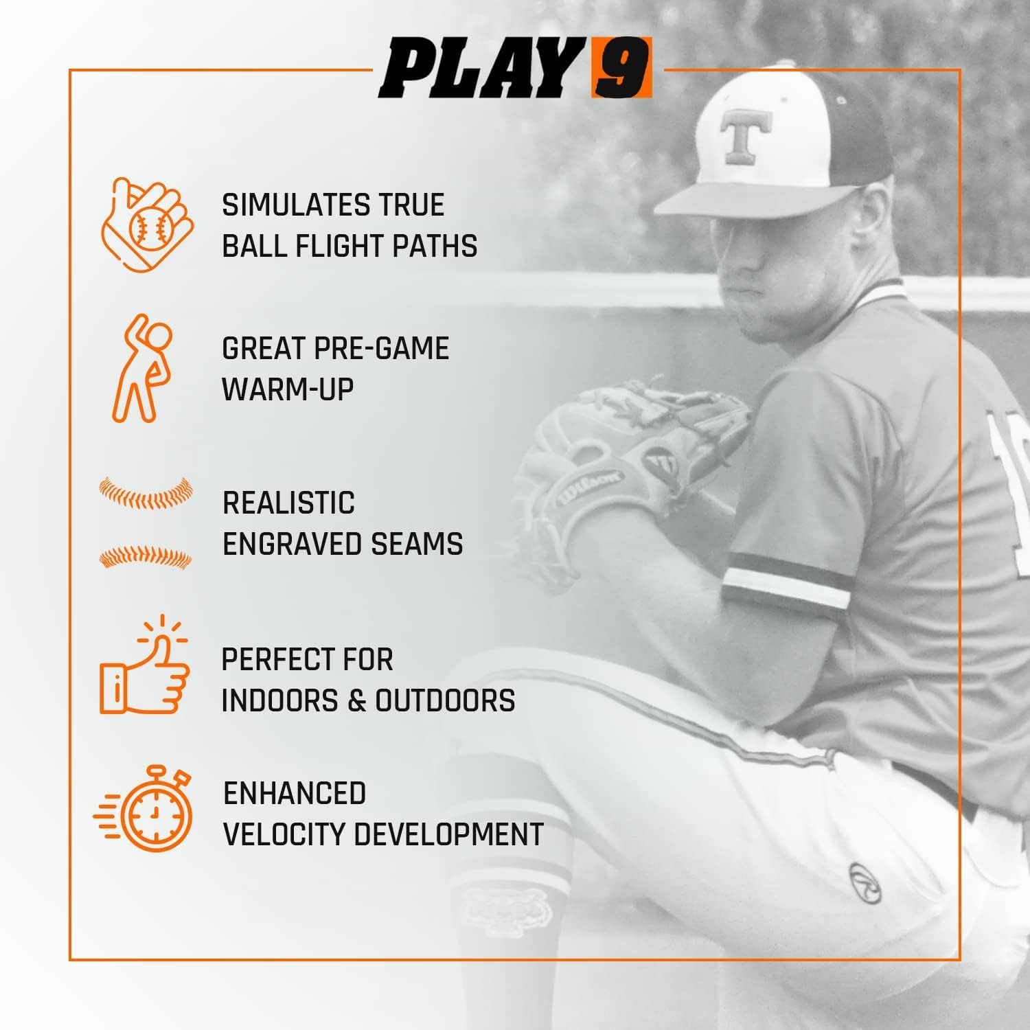 2024 Play 9 Baseball Weighted Plyo Balls (6 Pack) - With Seams