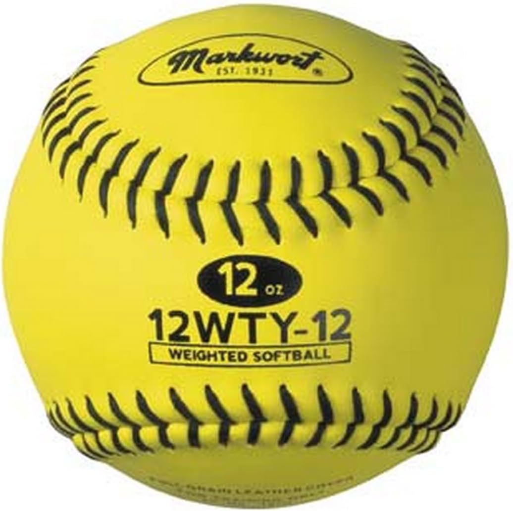 Markwort Weighted Yellow 12" Softball - 12 oz