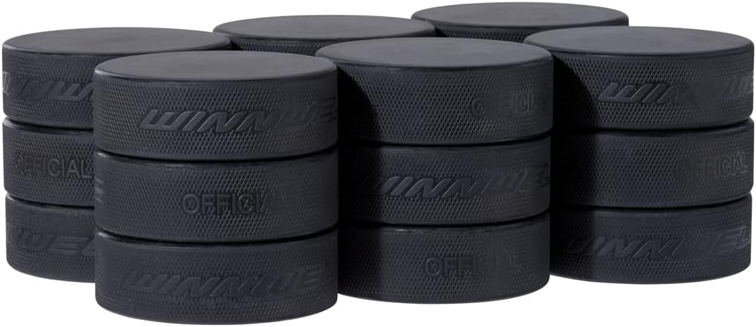 WINNWELL 6OZ PUCK  BLANK BLACK OFFICIAL