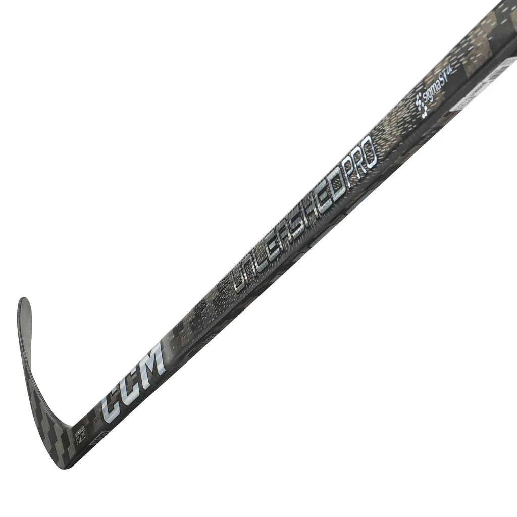 2026 CCM Ribcor Trigger Unleashed Pro Black Chrome Hockey Stick - Intermediate