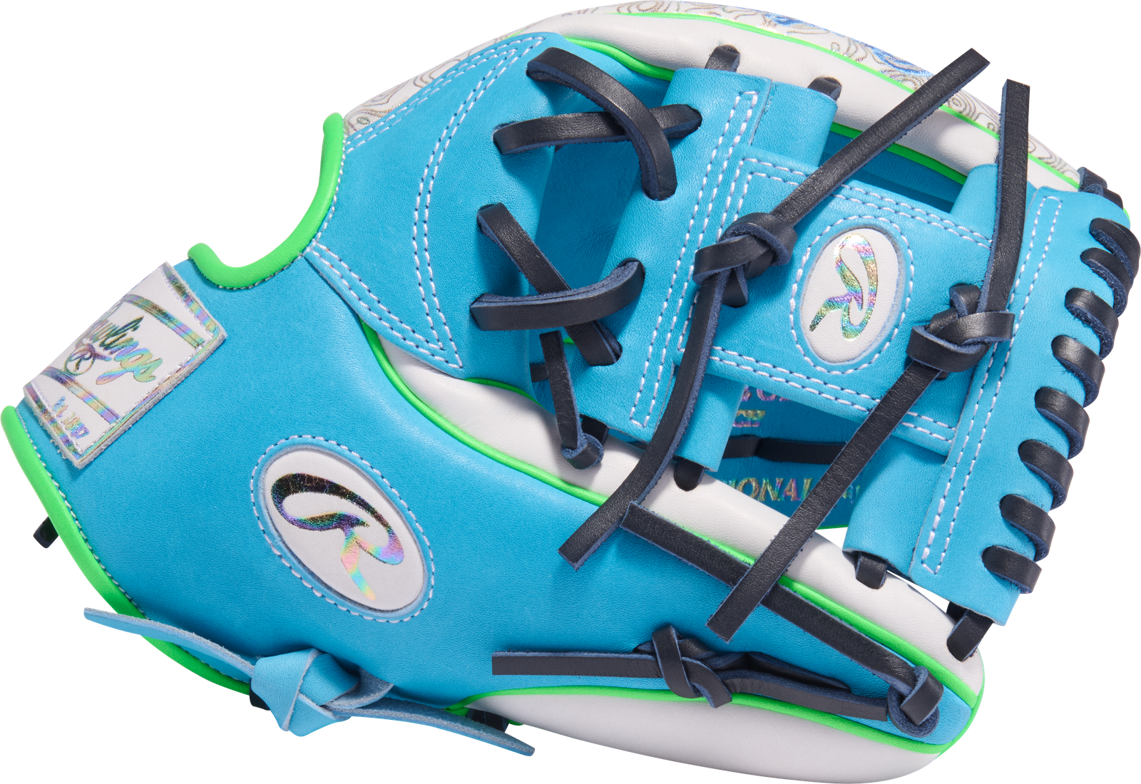 2026 Rawlings Heart of the Hide 11.5" Infield Baseball Glove Right Hand Throw PROR934-2CBW - Columbia Blue / White