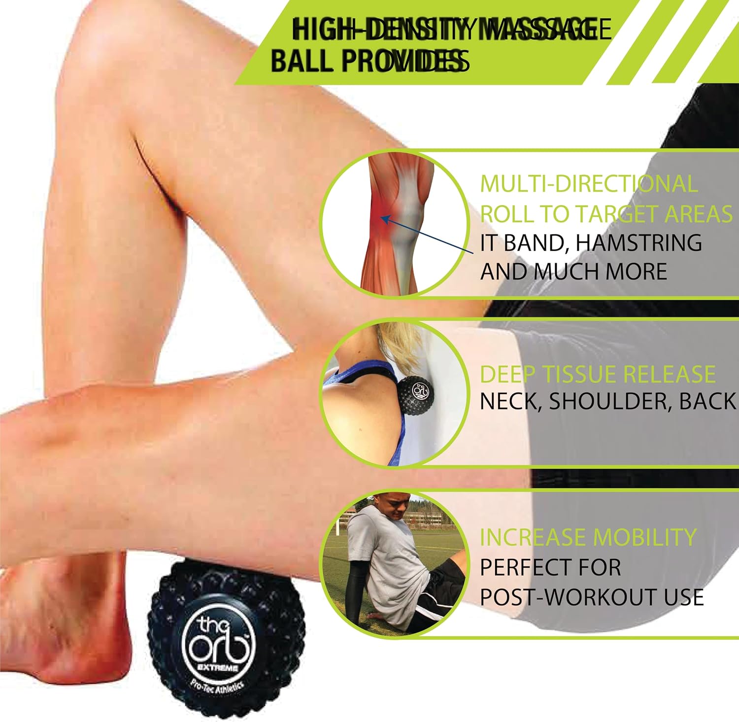 Pro -Tec Orb Extreme 4.5" Deep Tissue Massage Ball - Black