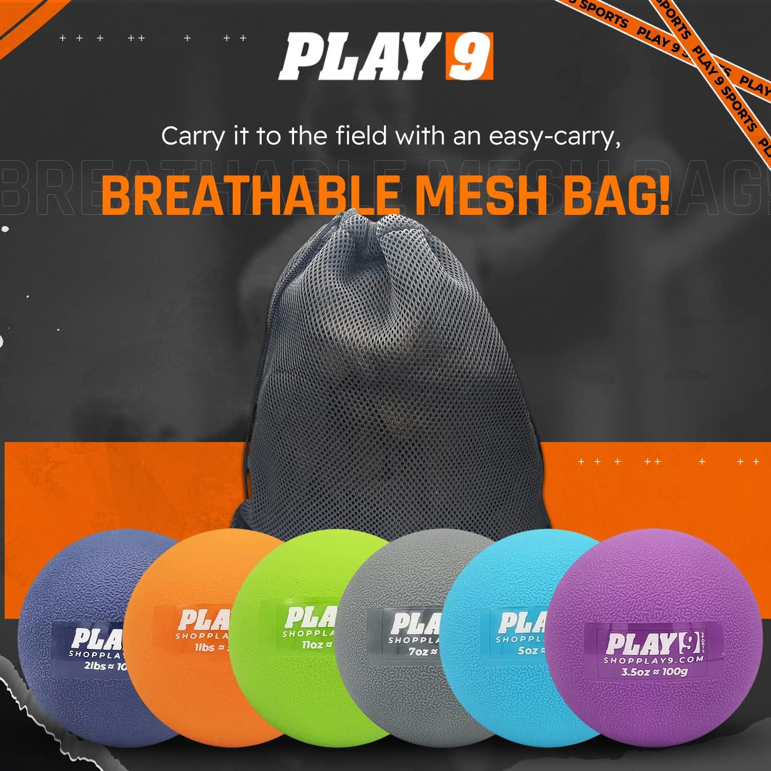 PLAY 9 BALLES DE BASEBALL PLYO PACK DE 6 BS24