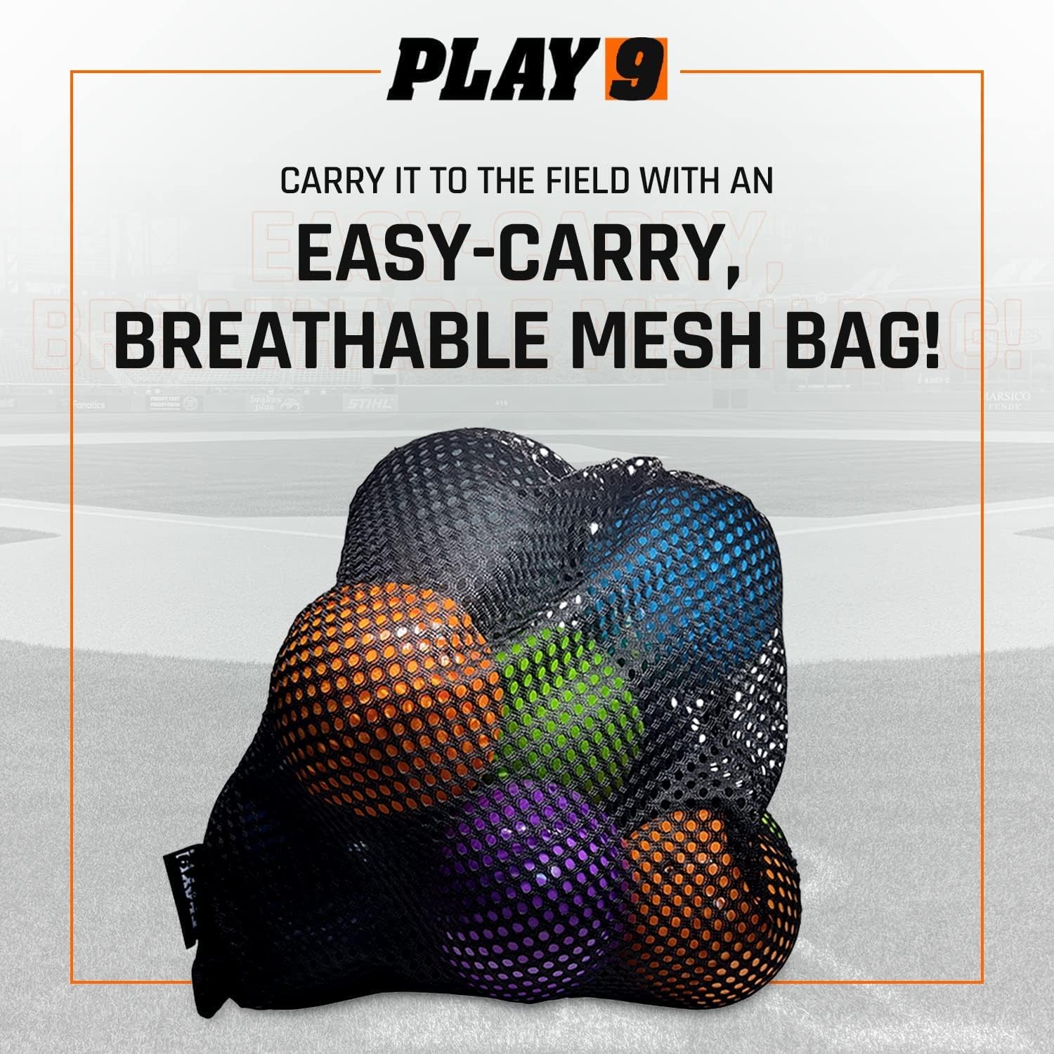 2024 Play 9 Baseball Weighted Plyo Balls (6 Pack) - With Seams