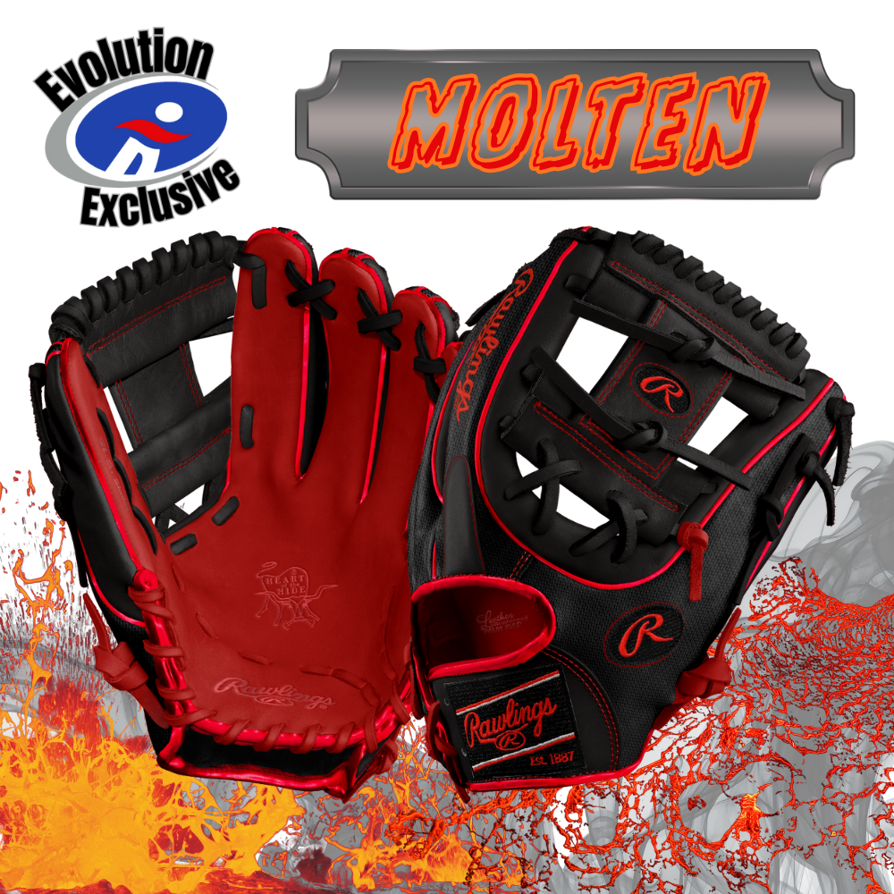 2025 Rawlings Heart of the Hide 11.5" Evolution Exclusive "Molten" Infield Baseball Glove PRO314DM - Right Hand Throw