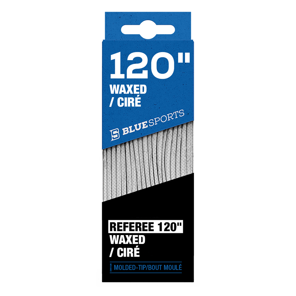 Blue Sports Referee Waxed Laces