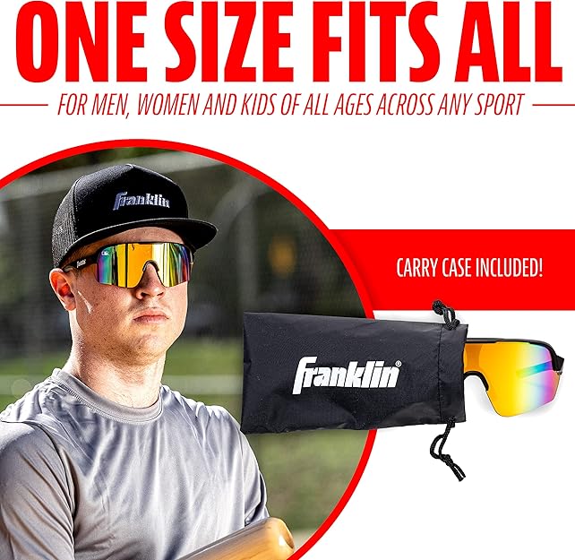 Franklin Baseball / Softball MLB DLX Pro Sunglasses - Adult Mint Chip