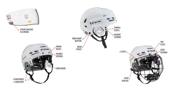CCM Front / Temple Post (A) Hockey Helmet Hardware ACCHTPA- Pair