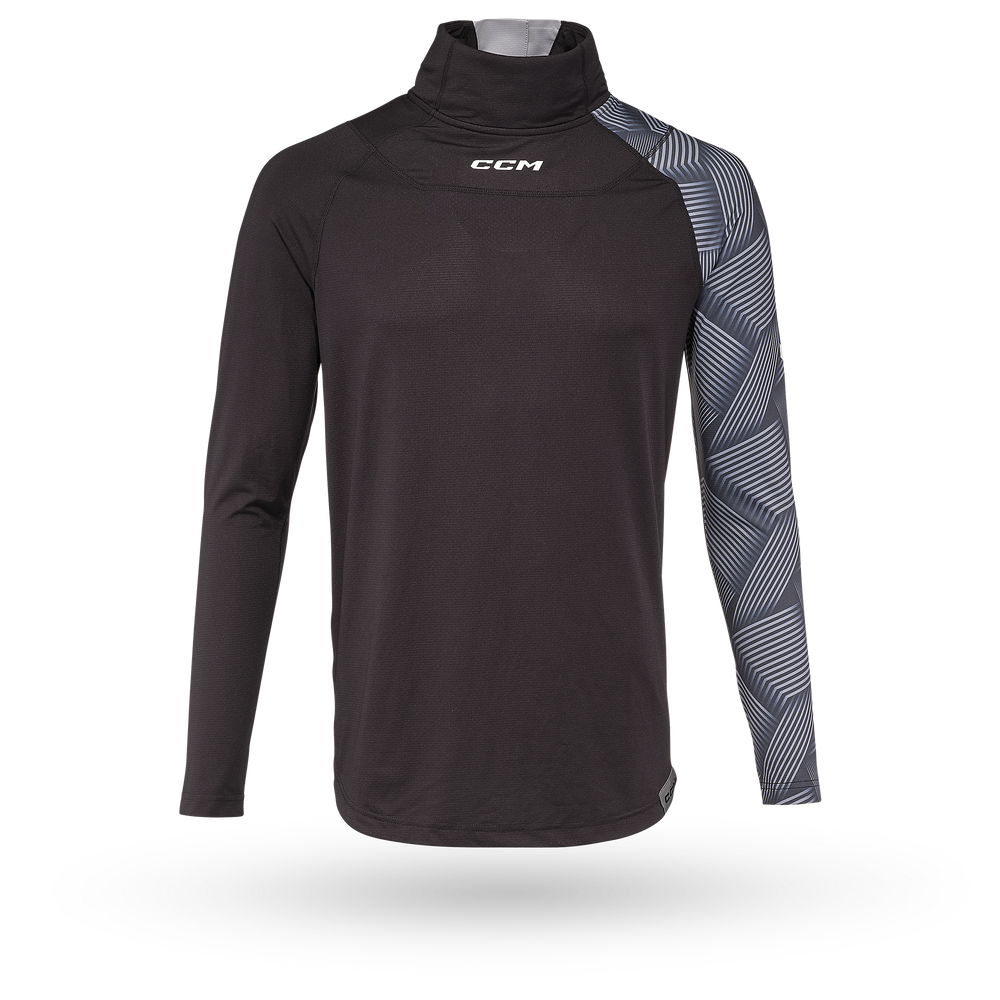 2026 CCM Long Sleeve Shirt with Neck Guard (A3) - Junior BLTCCM26