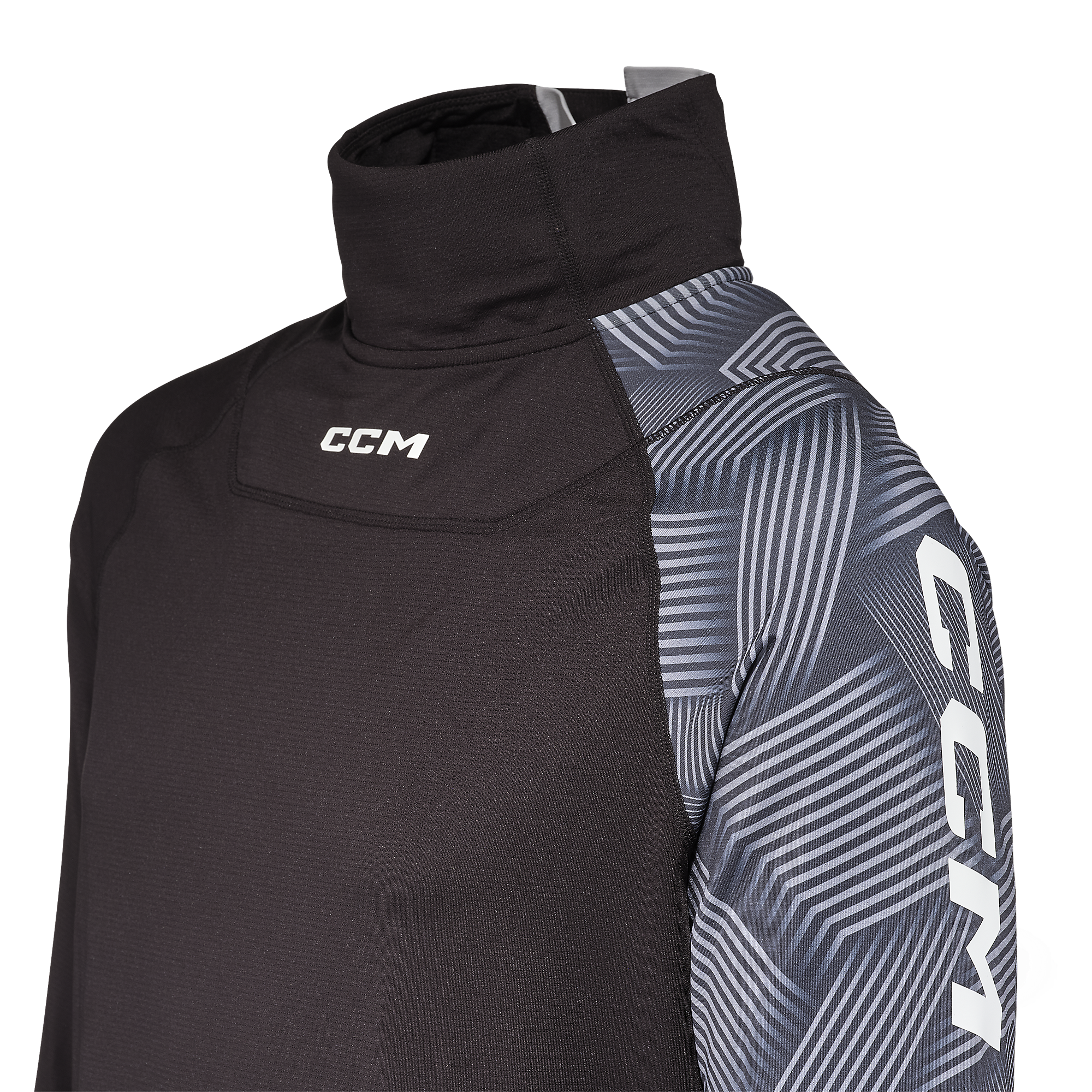 2026 CCM Long Sleeve Shirt with Neck Guard (A3) - Senior BLTCCM26