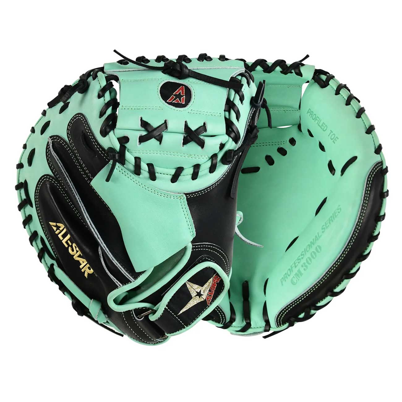 All Star Pro Elite 34" Catchers Glove Right Hand Throw - Black / Mint