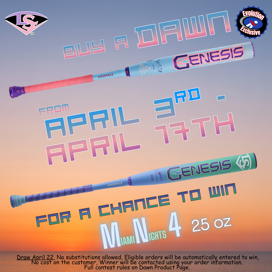 2026 Louisville Slugger Genesis Miami Dawn 2 Piece Maxloaded (0.75 oz) 13" Slo-Pitch Bat USSSA-Evolution Exclusive