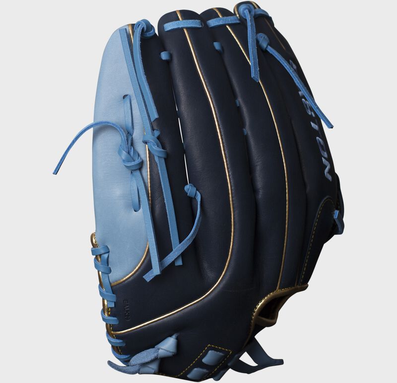 2026 Easton Tantrum Series 15" Outfield Softball Glove T150-6N- Navy / Columbia Blue -   Right Hand Throw