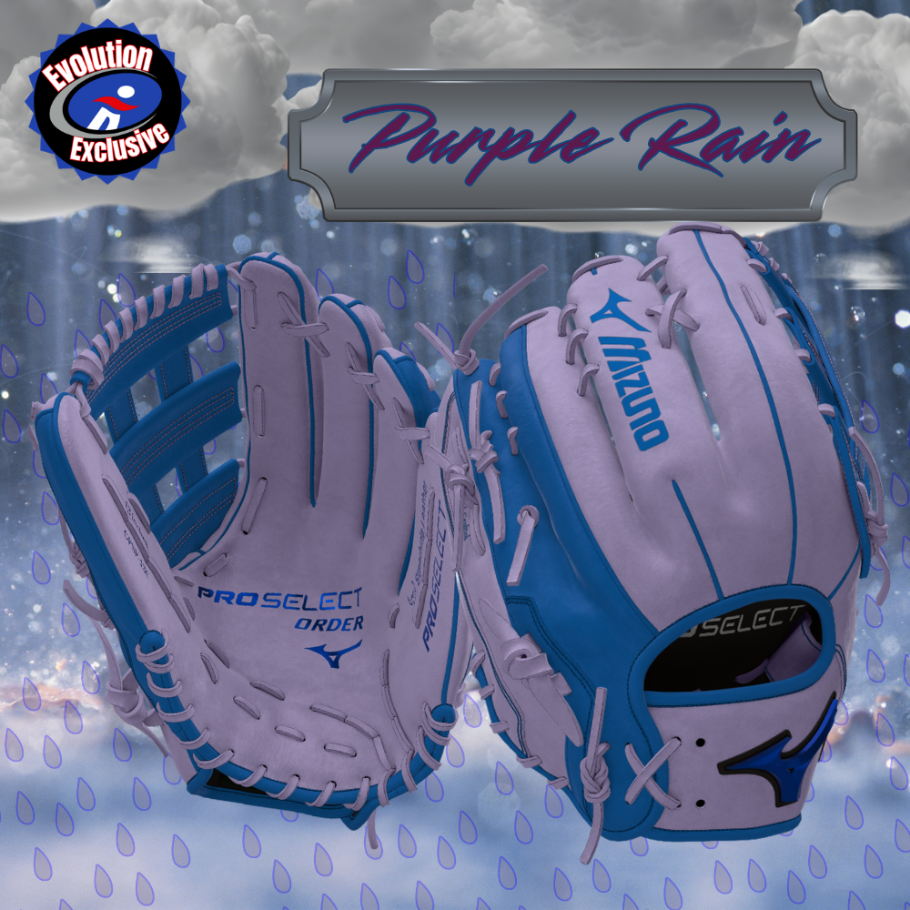 2026 Mizuno Custom Pro Select 13" Evolution Exclusive "Purple Rain" Outfield Softball Glove Right Hand Throw GPSP-13C