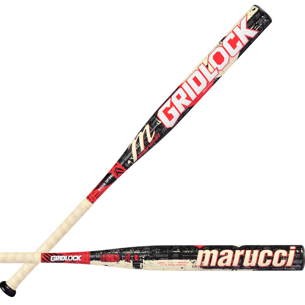 2026 Marucci Gridlock 1 Pc Loaded (0.5oz) 12.75" Slo-Pitch Bat USSSA