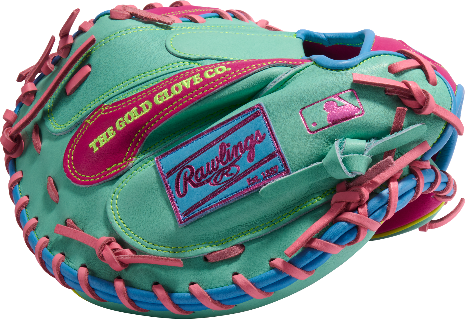 2026 Rawlings Heart of the Hide 34" Catchers Baseball Glove Right Hand Throw PRORCM43-23BEM - Berry / Mint