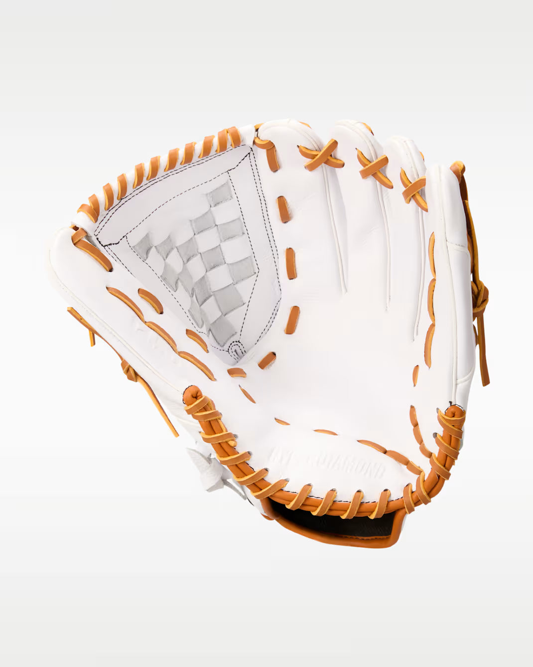 2025 Nike Hyperdiamond Edge 12.5" Outfield Baseball Glove Right Hand Throw - White / Orange / Gold