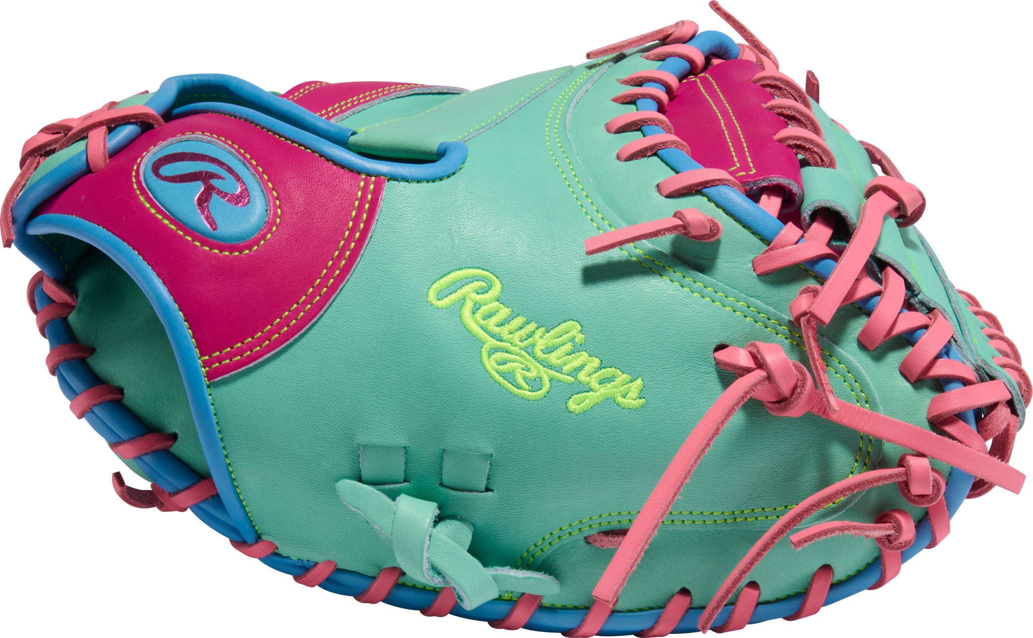 2026 Rawlings Heart of the Hide 34" Catchers Baseball Glove Right Hand Throw PRORCM43-23BEM - Berry / Mint