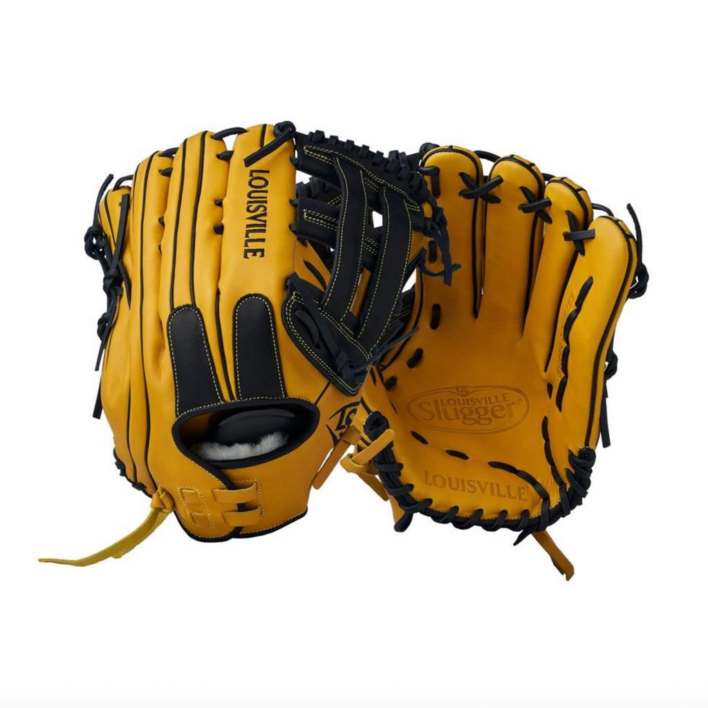 Gant de balle lente utilitaire Louisville Slugger Super Z FG25 2025 13 pouces, main droite, jaune/noir