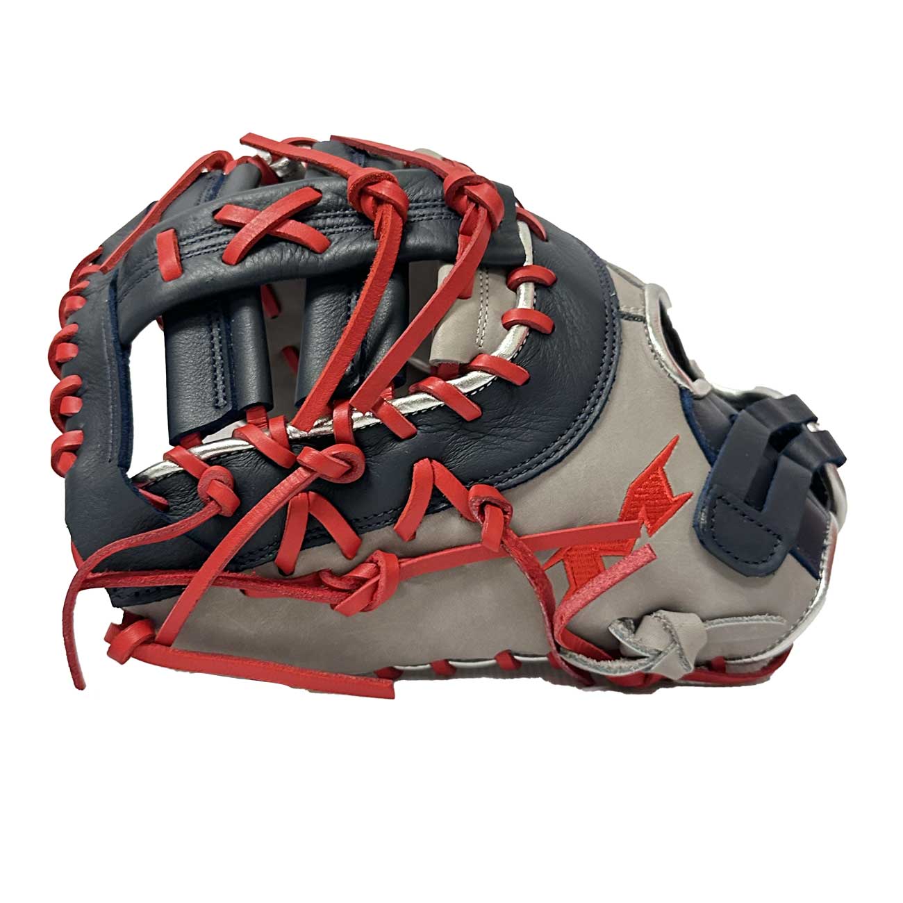 2026 Miken Players Series 13" First Base Slo-Pitch Glove PSDCT-10GN - Grey / Navy