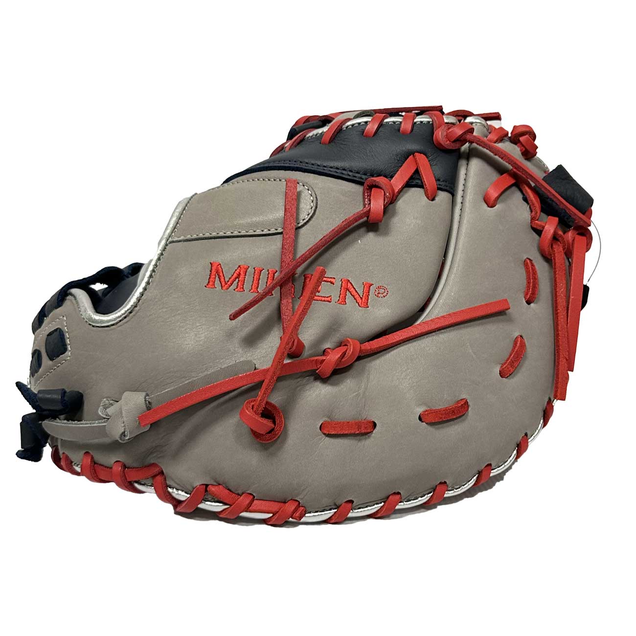2026 Miken Players Series 13" First Base Slo-Pitch Glove PSDCT-10GN - Grey / Navy