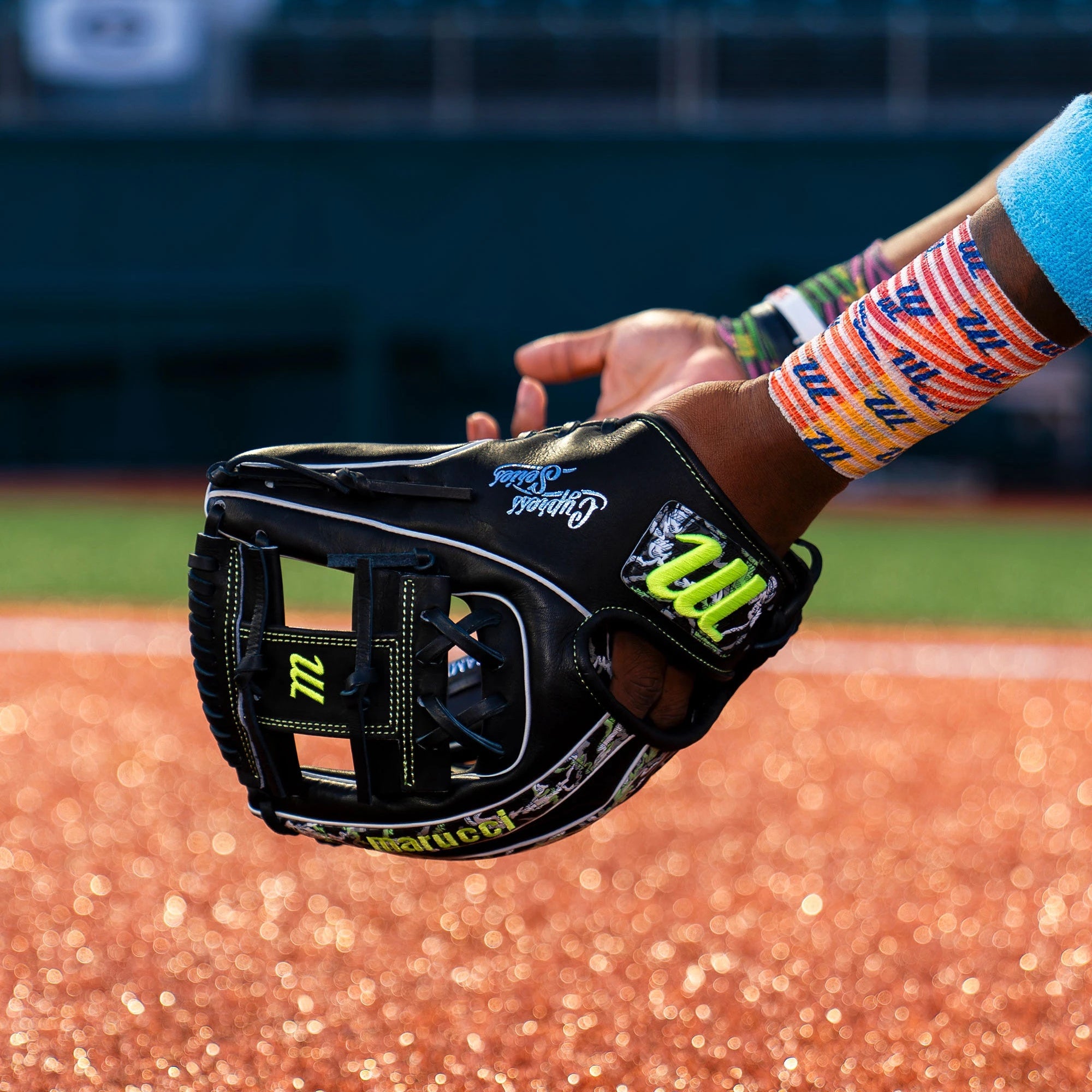 2027 Marucci Cypress Lizard Skins 11.5" Infield Baseball Glove MFGCYLS43A2 Black / Goblin Camo Right Hand Throw