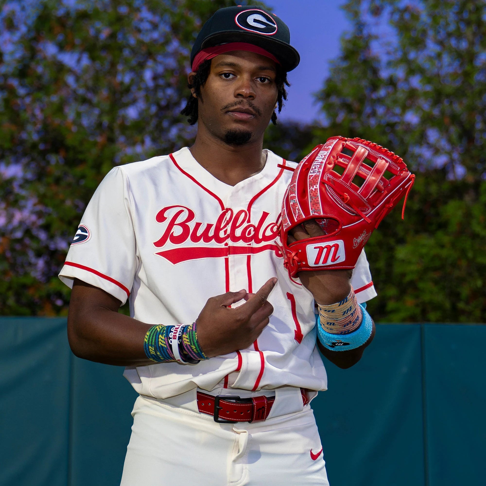 2027 Marucci Cypress Lizard Skins 12.75" Outfield  Baseball Glove MFGCYLS98R3 Red / Scarlet Camo