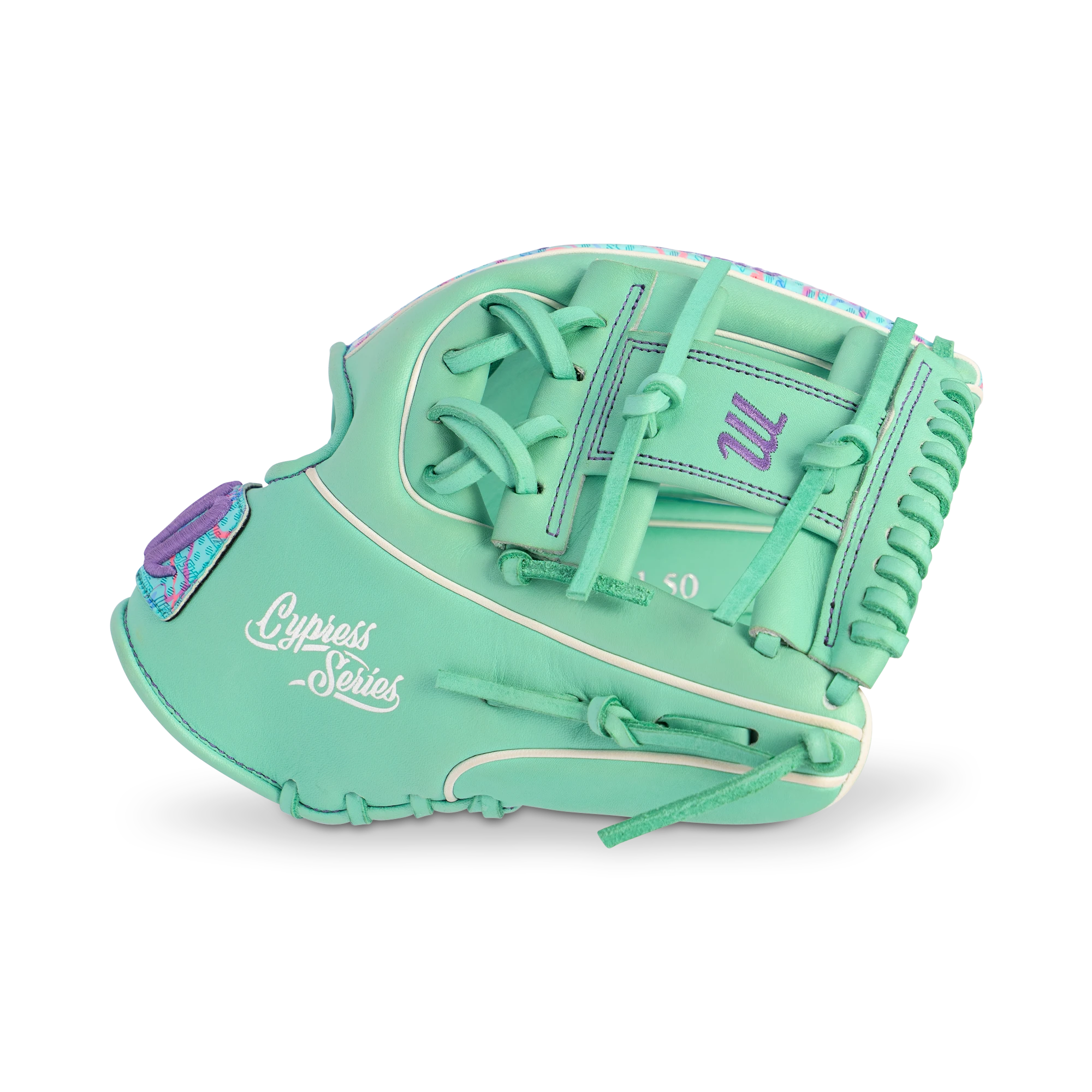 2027 Marucci Cypress Lizard Skins 11.5" Infield Baseball Glove MFGCYLS43A2 Mint / Coral Camo Right Hand Throw