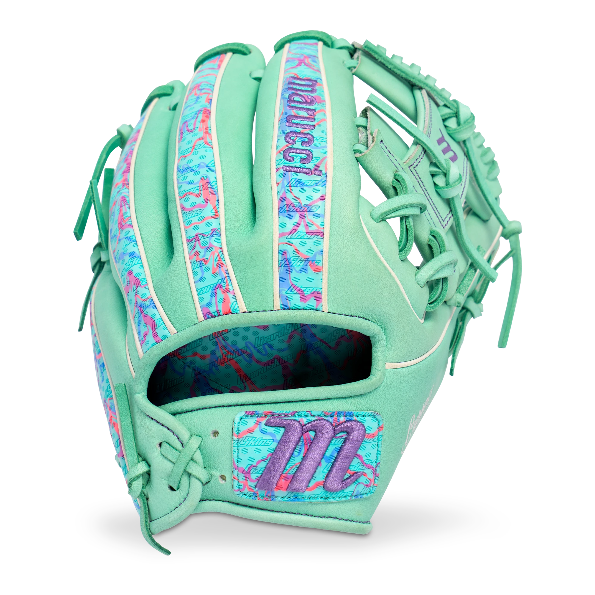 2027 Marucci Cypress Lizard Skins 11.5" Infield Baseball Glove MFGCYLS43A2 Mint / Coral Camo Right Hand Throw