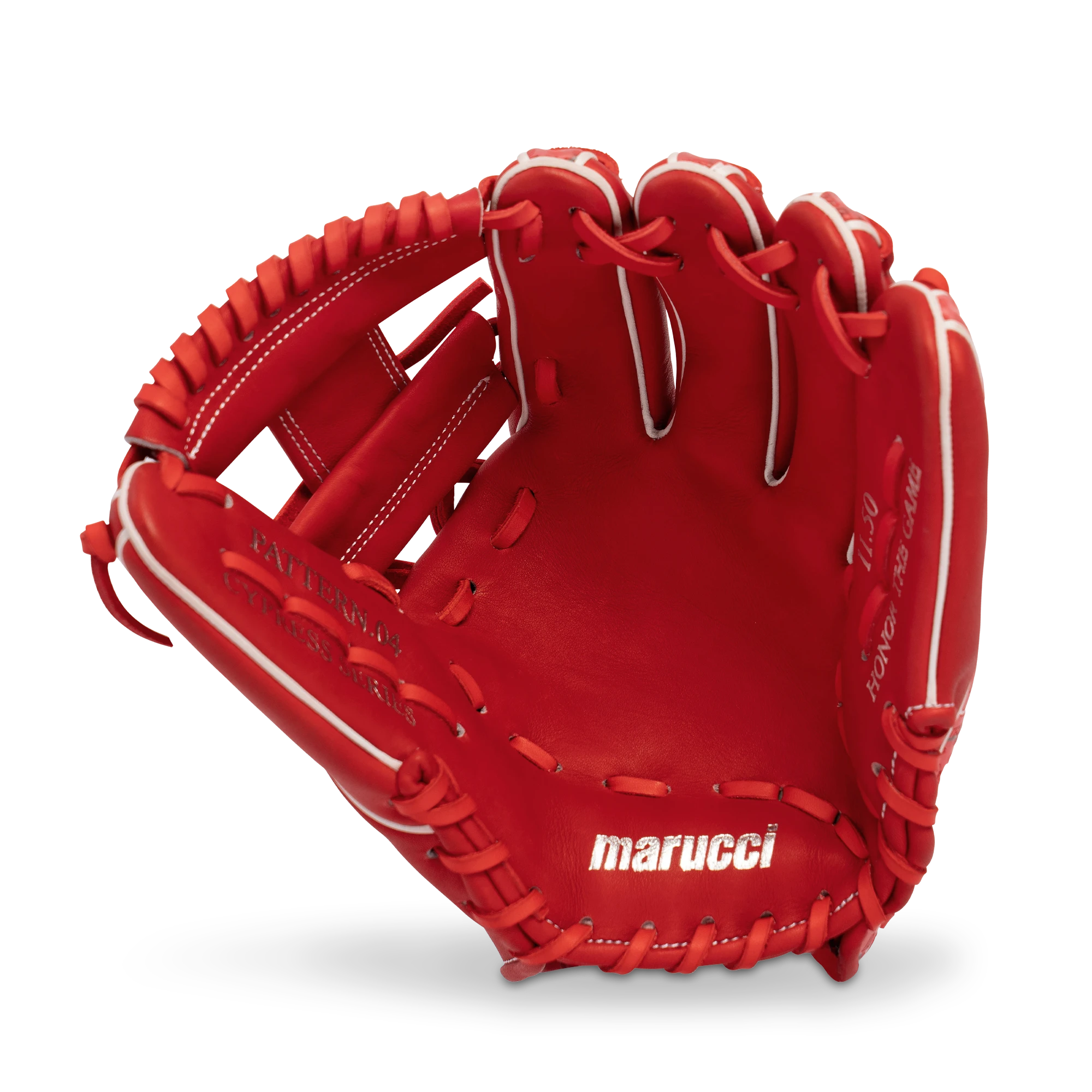 2027 Marucci Cypress Lizard Skins 11.5" Infield Baseball Glove MFGCYLS43A2 Red / Scarlet Camo Right Hand Throw