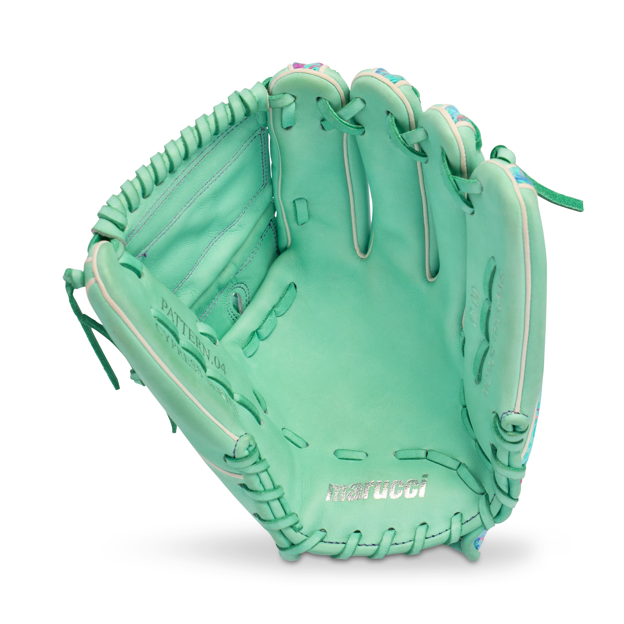 2027 Marucci Cypress Lizard Skins 12" Pitchers  Baseball Glove MFGCYLS45K2 Mint / Coral Camo Right Hand Throw